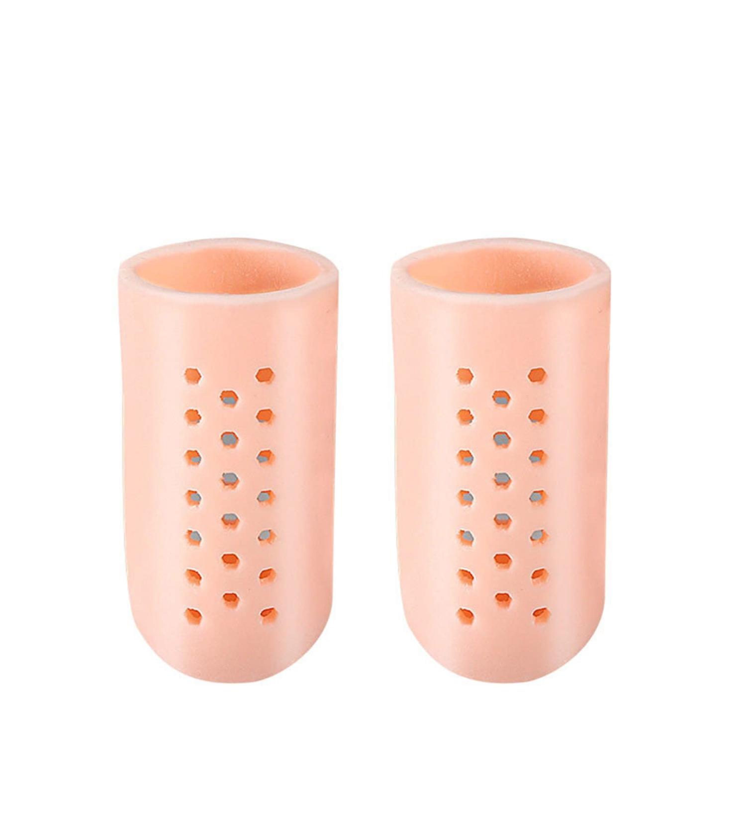 Gel Toe Caps Toe Protectors for Blisters, Corns, Hammer Toes - Breathable Toe Sleeves for Friction Pains and Callous Removal - Khaki S - Buy Online on GoSupps.com