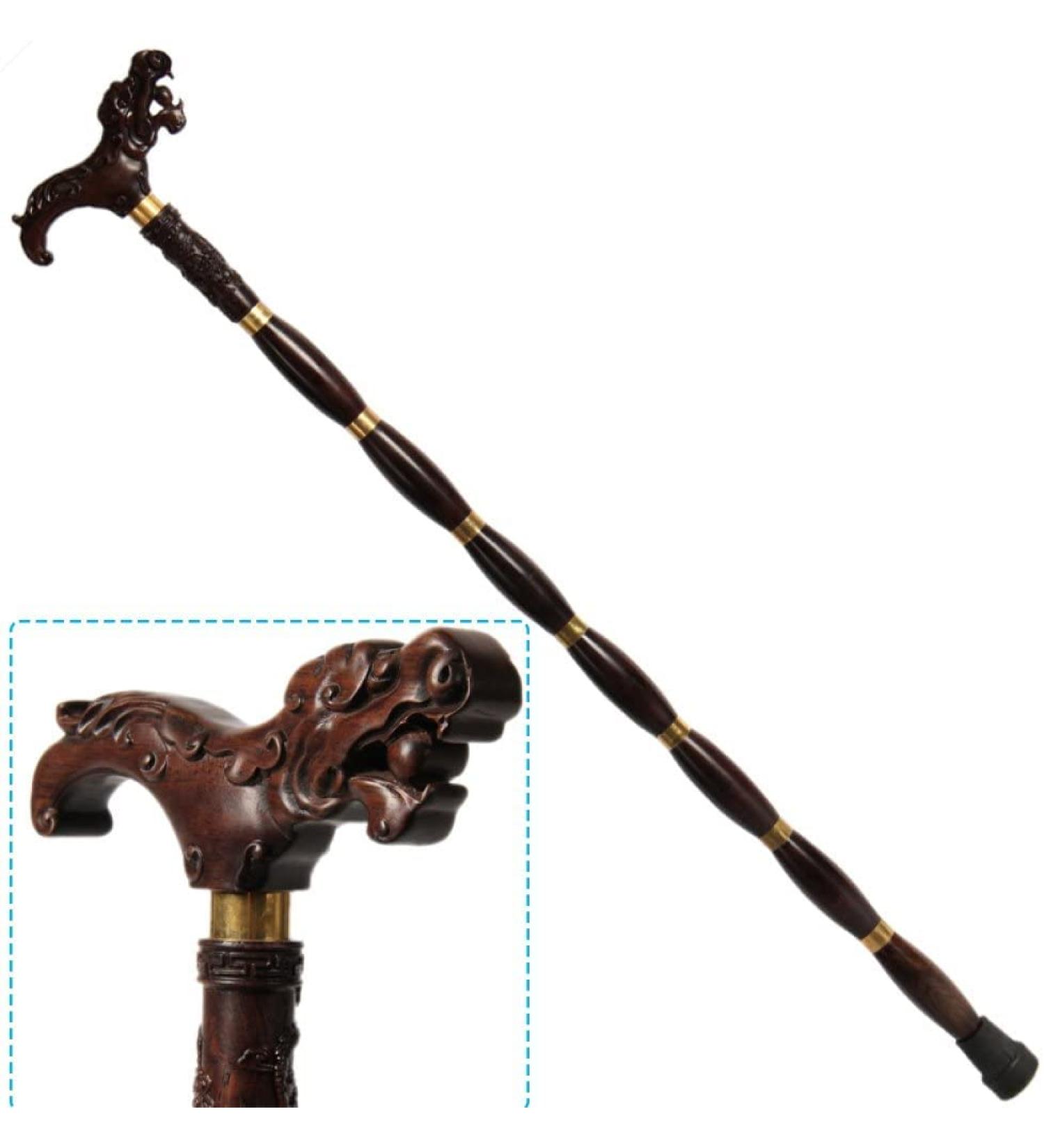 Wooden Cane Black Rosewood Crutches Wood Wand Old Man Gift Walker Faucet Walking Stick WoodenCanes for Men and Women Handmade Smooth Sailing - Buy Online on GoSupps.com