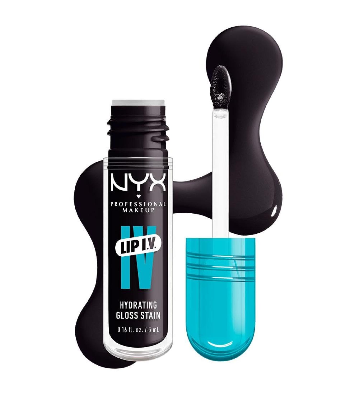 NYX Professional Makeup Lip IV Gloss up to 12 hours of hydration highly pigmented glossy finish Grape Gushin' - Buy Online on GoSupps.com