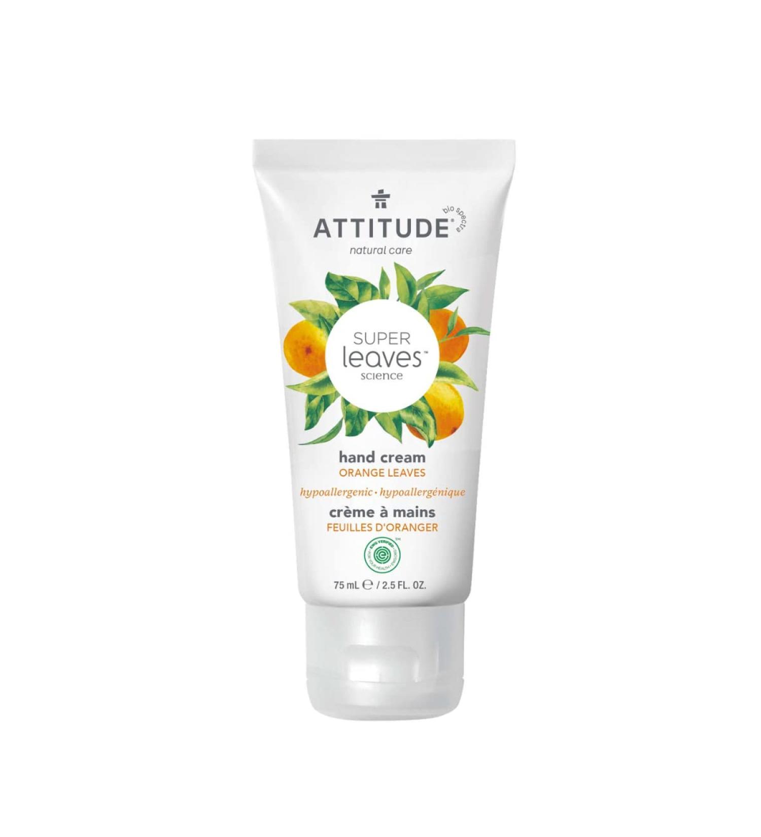 ATTITUDE Hand Cream 2.5 fl oz - Vegan & Cruelty-Free Moisturizer with Orange Leaves - EWG Verified Plant-Based Formula - Buy Online on GoSupps.com