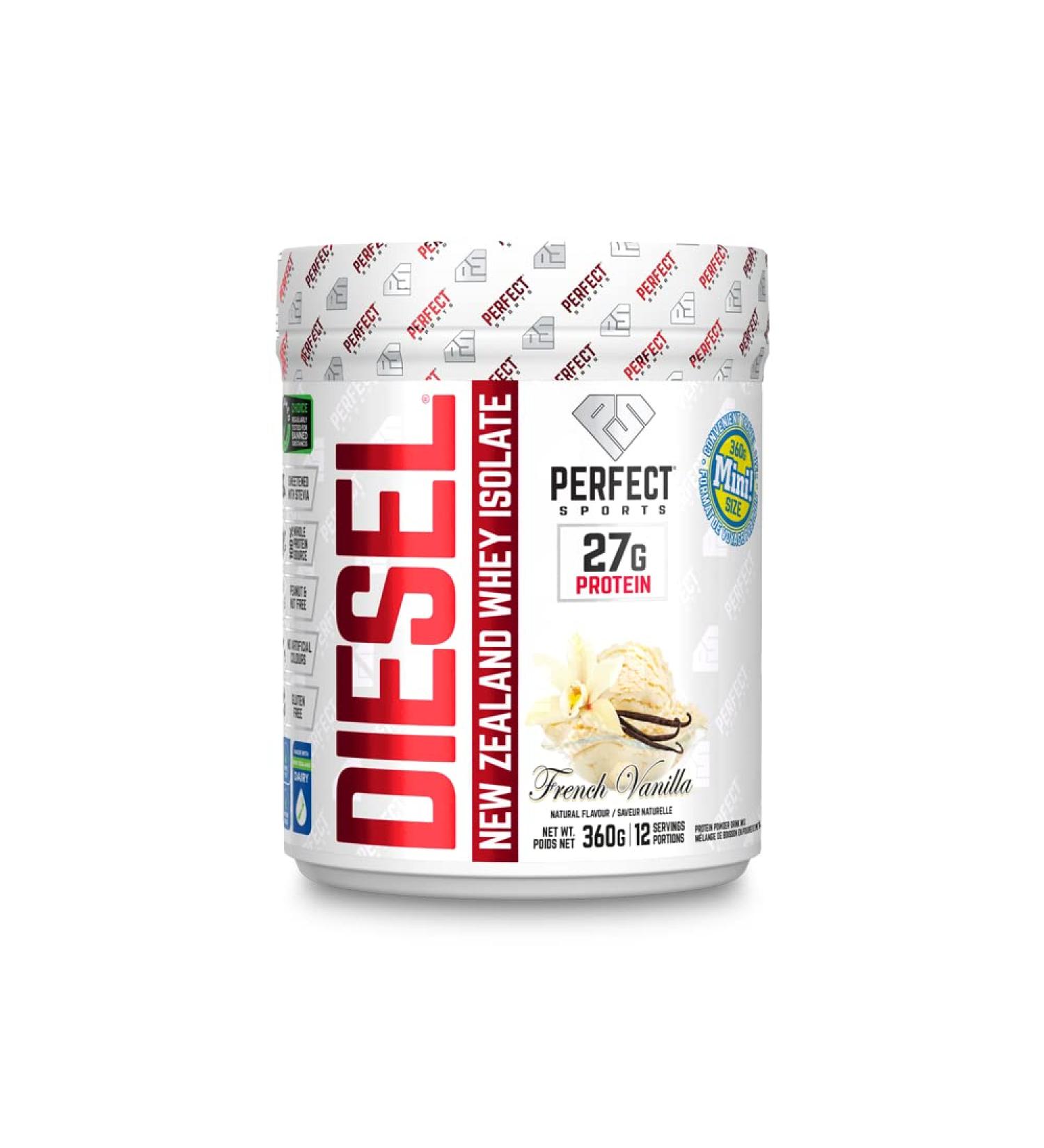 DIESEL - New Zealand Whey Protein Isolate 360g French Vanilla French Vanilla 360 g (Pack of 1) - Buy Online on GoSupps.com