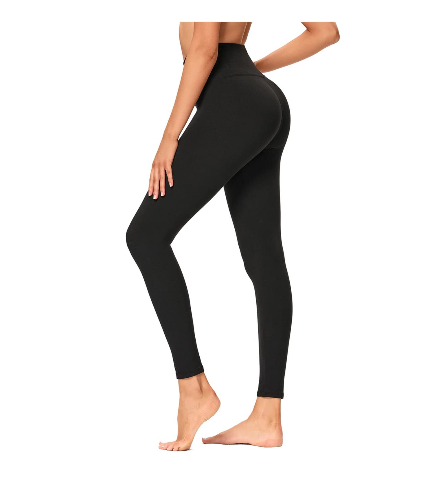 GAYHAY High Waisted Leggings for Women - Tummy Control Printed Pants, Full Length, Black, L-XL - Buy Online on GoSupps.com