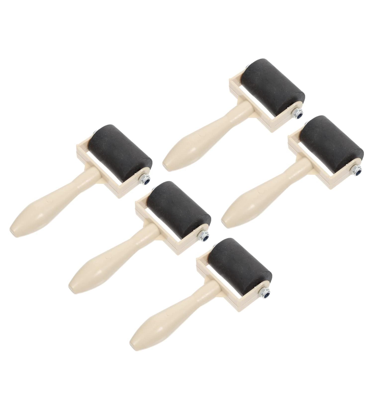 5 Pcs Rubber Brayer Roller for Crafting Ink Printmaking  Glue Roller Ink Applicator  Rubber Printmaking Roller Rubber Rollers Handle Color Random (3.73x1.97inch) - Buy Online on GoSupps.com