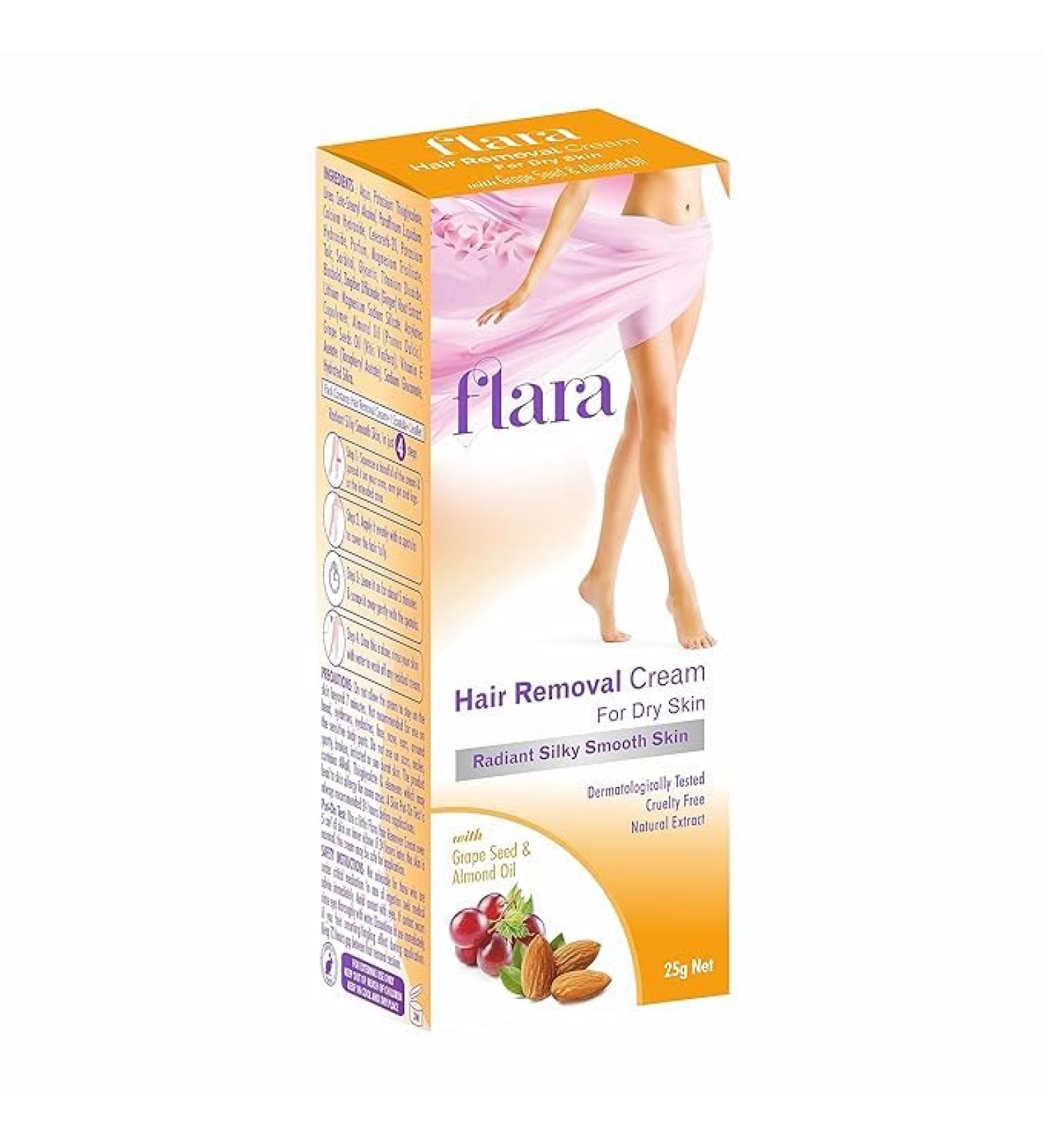 FLARA Hair Removal Cream for Dry Skin (25G) - Gentle & Effective Solution | Shop Internationally - Buy Online on GoSupps.com