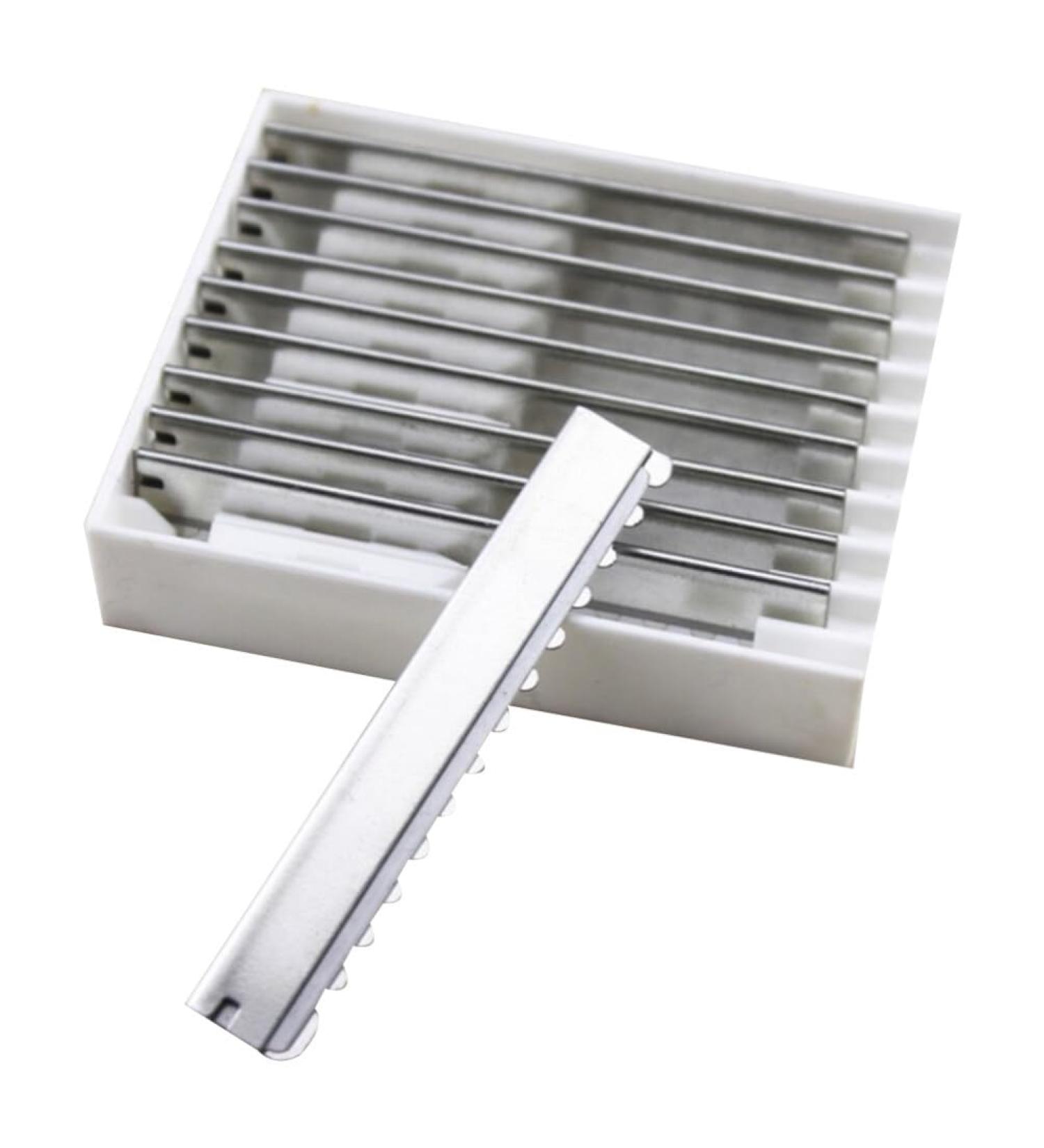 Minkissy 1 set 11 piece of hair thinning blade hairstyling cutter razor shaver razor hair razor blades layers cut cuts razor barber metal man