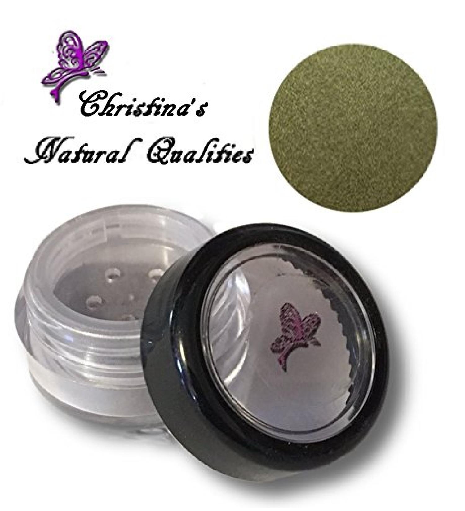 All Natural Mineral Eye Color Pearl (Eyeshadow) - Ancient Ivy Green (Deep Olive)