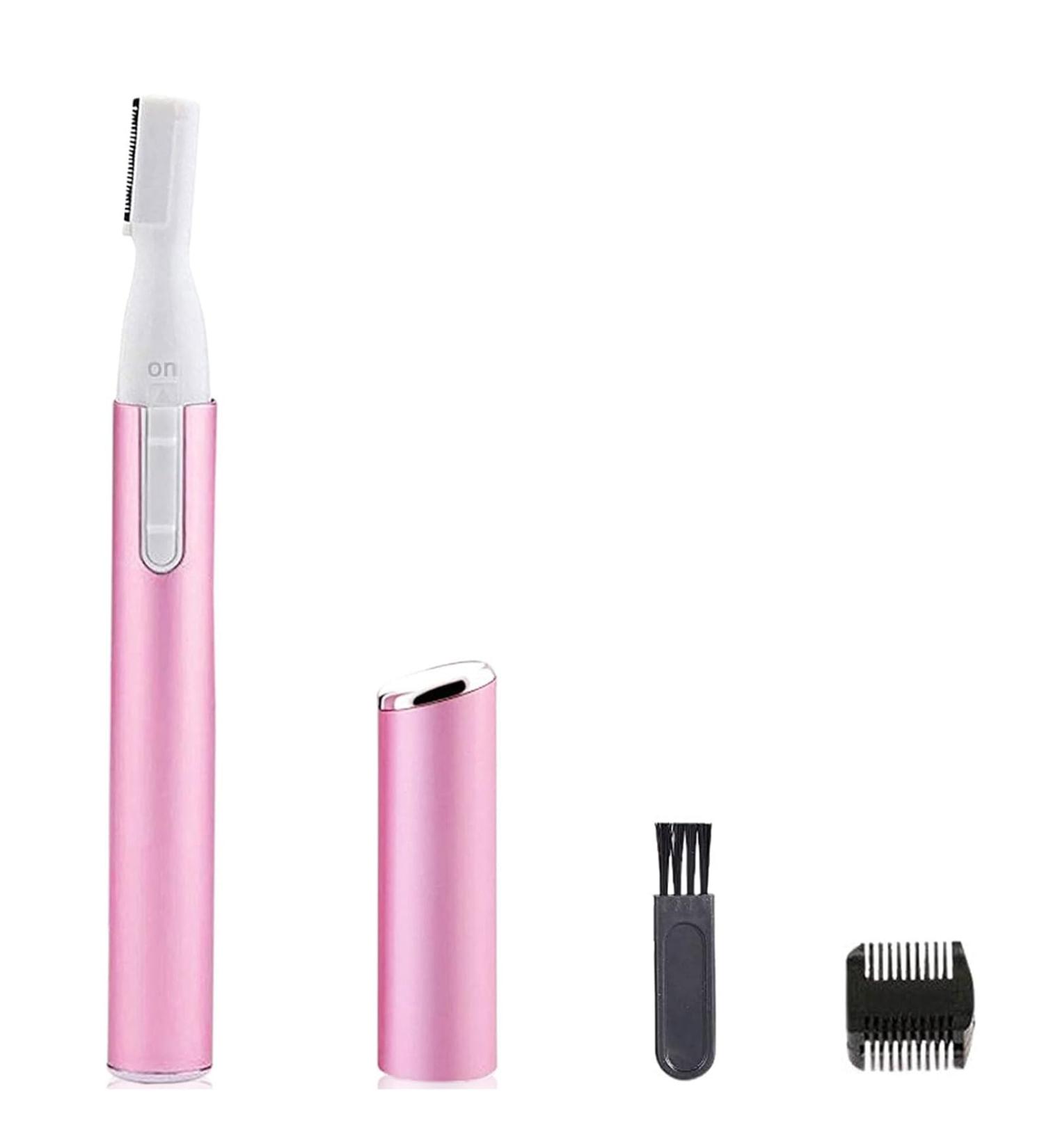 Buy Professional Pink Eyebrow Trimmer | 2-in-1 Electric Razor & Facial Hair Remover - Painless & Portable for All Skin Types - Buy Online on GoSupps.com