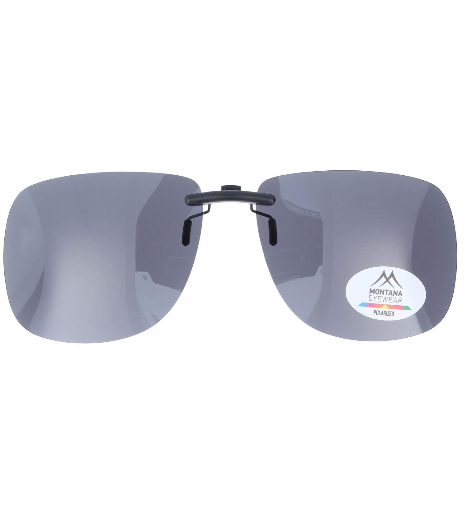 Montana Eyewear C1 sun protection clip-on polarized + UV400 - with practical clip on in grey