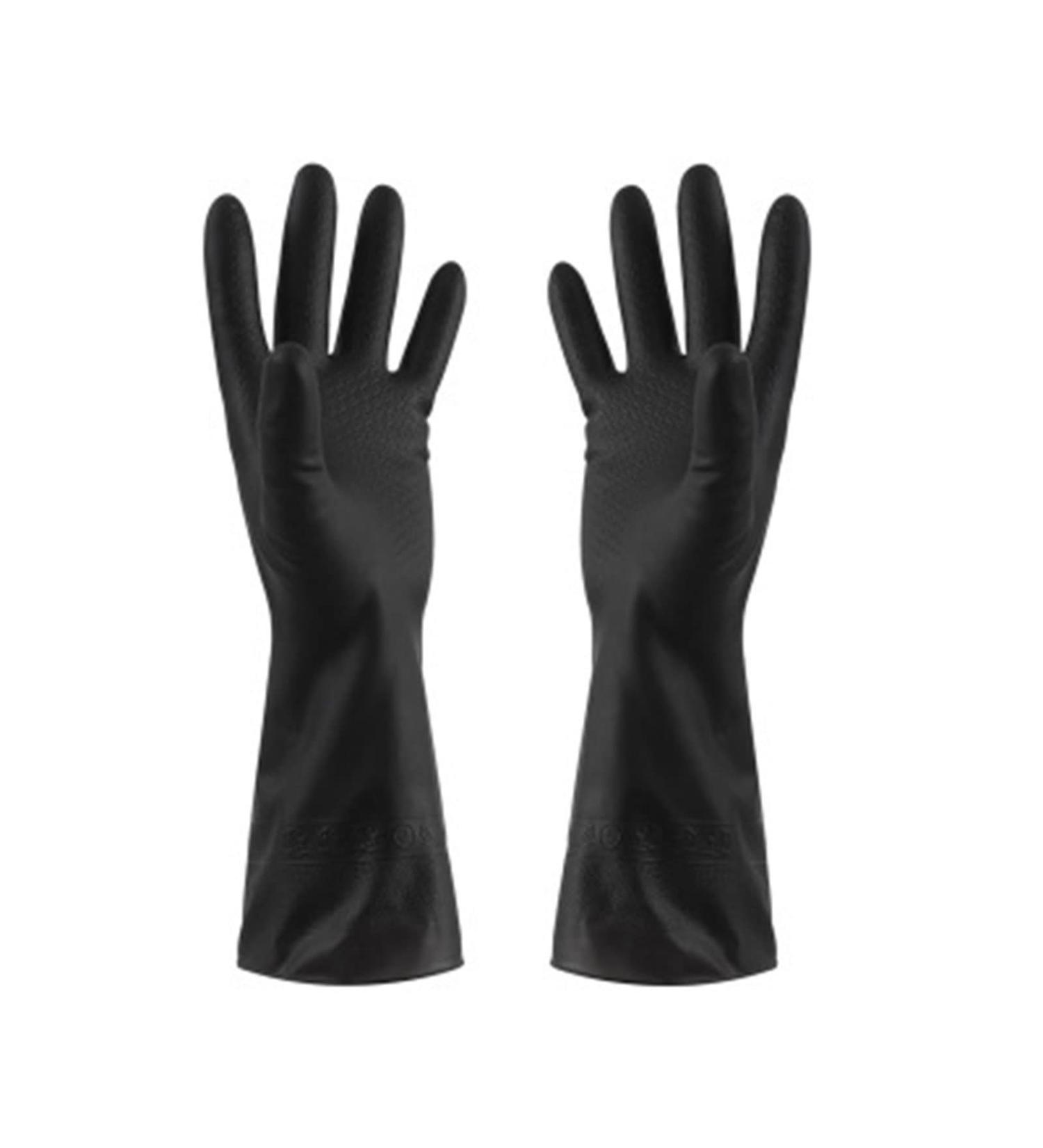 MBNVBNM Cleaning gloves Household Gloves Black Washing Waterproof Plastic Rubber Household Cleaning Anti-slip Durable Kitchen Dishwashing - Buy Online on GoSupps.com