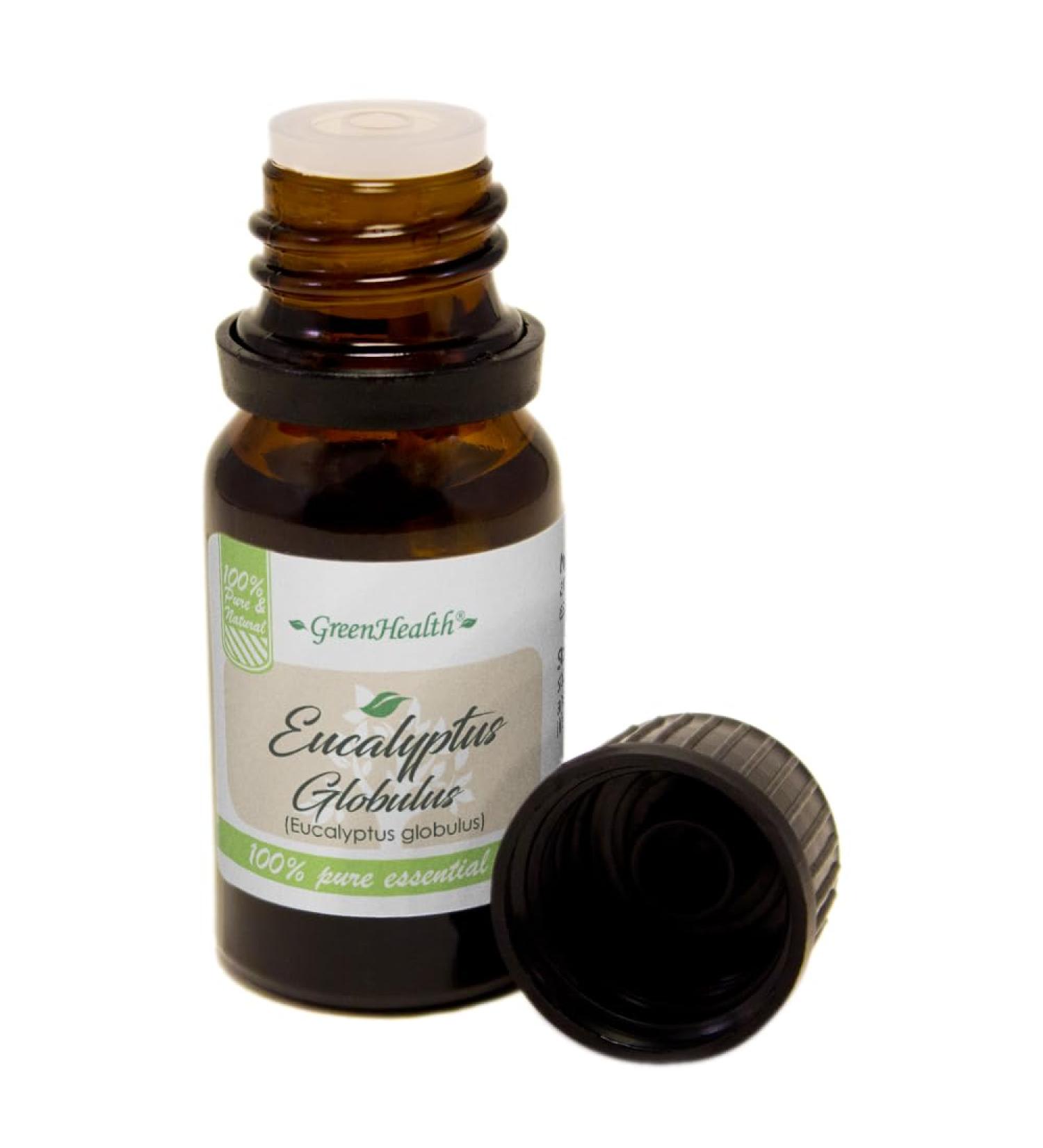 Eucalyptus Globulus 1/3 fl oz (10 ml) Glass Bottle 100% Pure Essential Oil GreenHealth - Buy Online on GoSupps.com