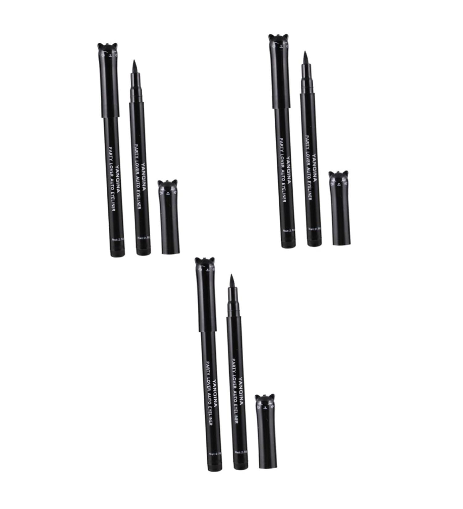FOMIYES 3pcs Tool Makeup Pen Eyeliner Cat Female Printing Lady for Cool Woman 1 count (Pack of 1) Blackx3pcs - Buy Online on GoSupps.com