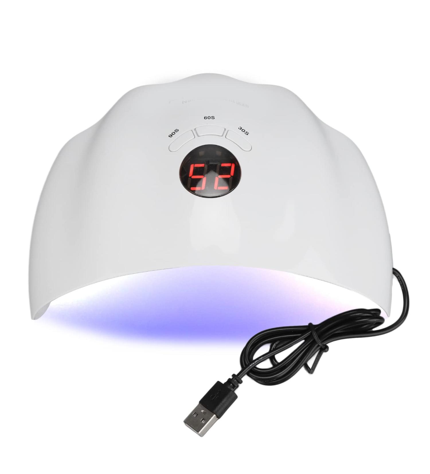 Agate UV LED Nail Lamp - 36W Professional Gel Nail Dryer with Dual Light Source 3 Timer Settings & Portable Design for Home & Studio Use - Buy Online on GoSupps.com