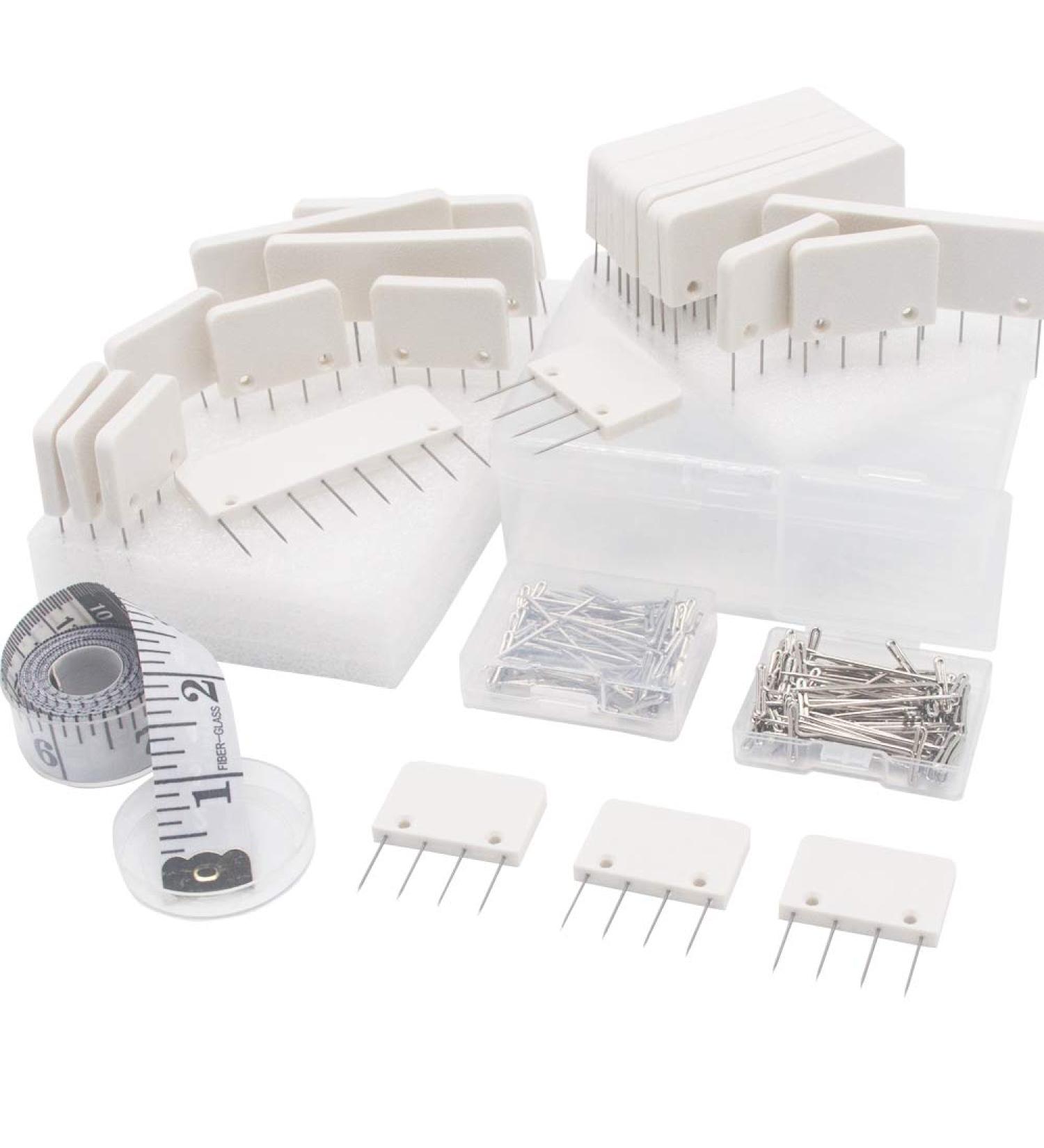 Knit Blocking Pins Kit with 25 Combs and 100 T-Pins for Knitting, Crochet, Lace, and Needlework Projects - Buy Online on GoSupps.com
