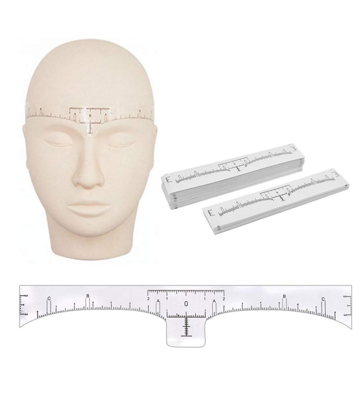 Disposable Eyebrow Ruler Sticker (100Pcs) for Tattoo Makeup - Adhesive Makeup Tool - Buy Online on GoSupps.com