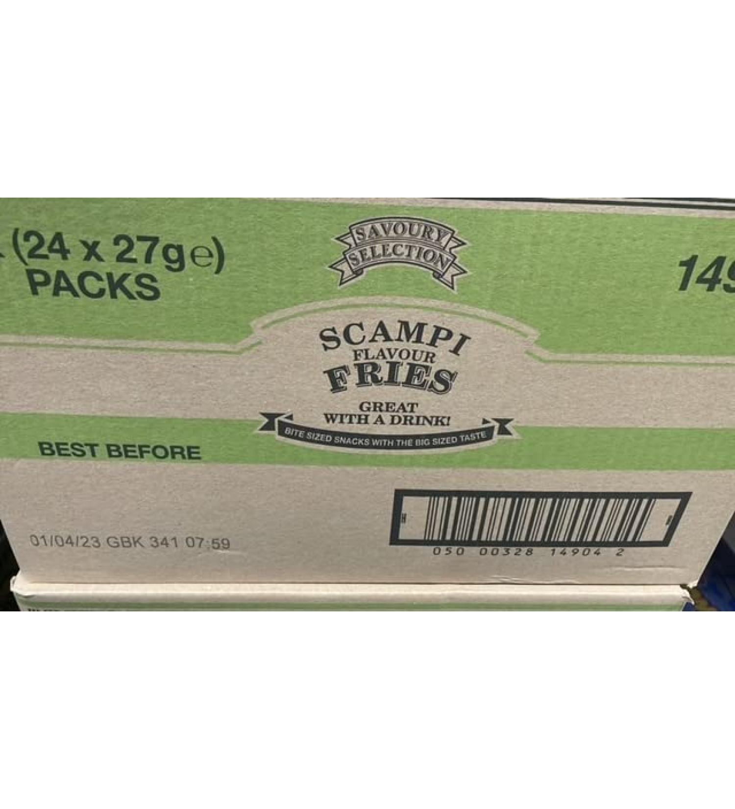 Smiths Scampi Fries 96x27g - 96 Pack Full Box of 4 Cards