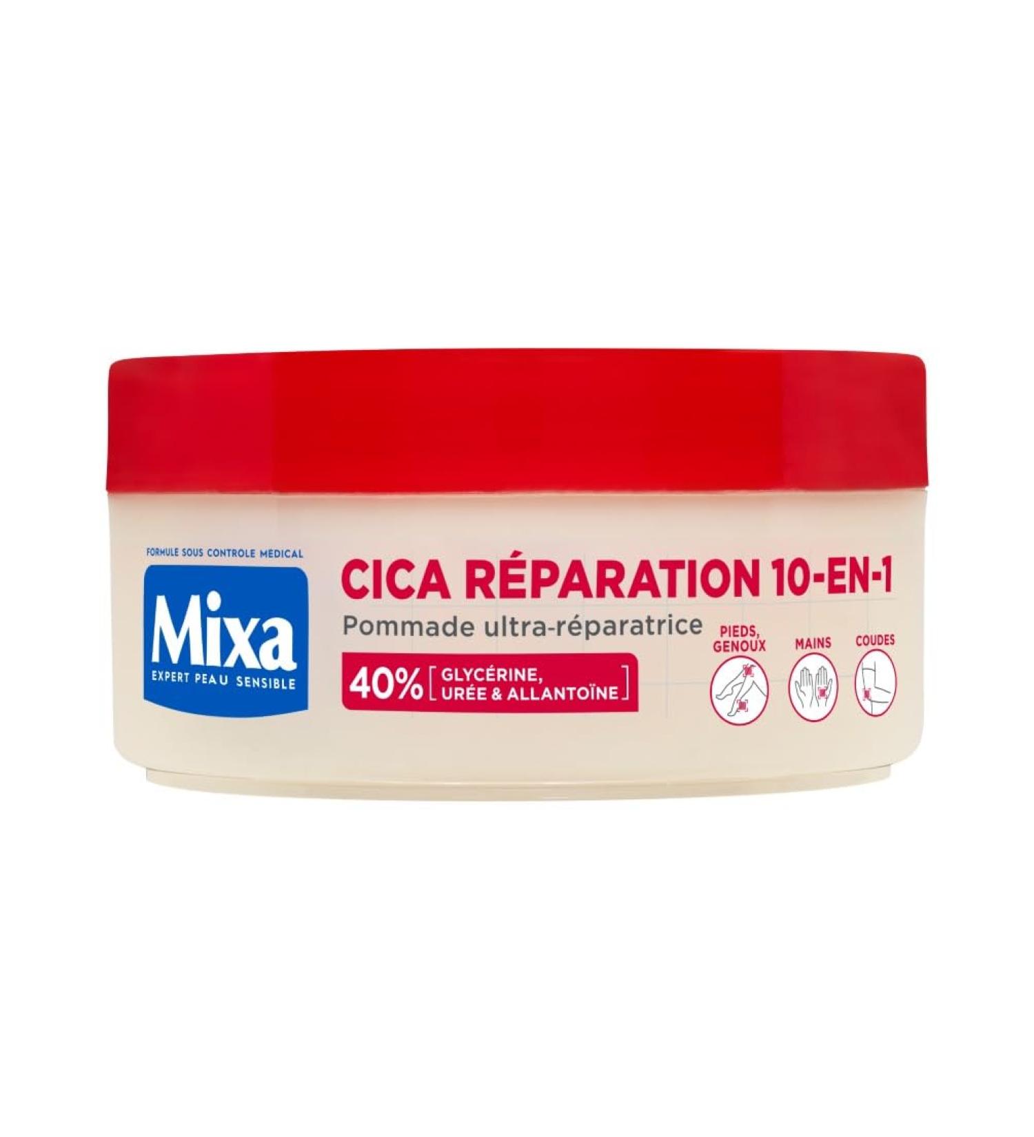Mixa Expert Peau Sensible - Pommade Ultra-R paratrice Cica R paration 10-en-1 - Peaux Extra S ches et Rugosit s - Pieds Genoux Mains Coudes - 100H d'Hydratation - Hypoallerg nique - 150 ml Pommade Cica R paration 150 ml - Buy Online on GoSupps.com