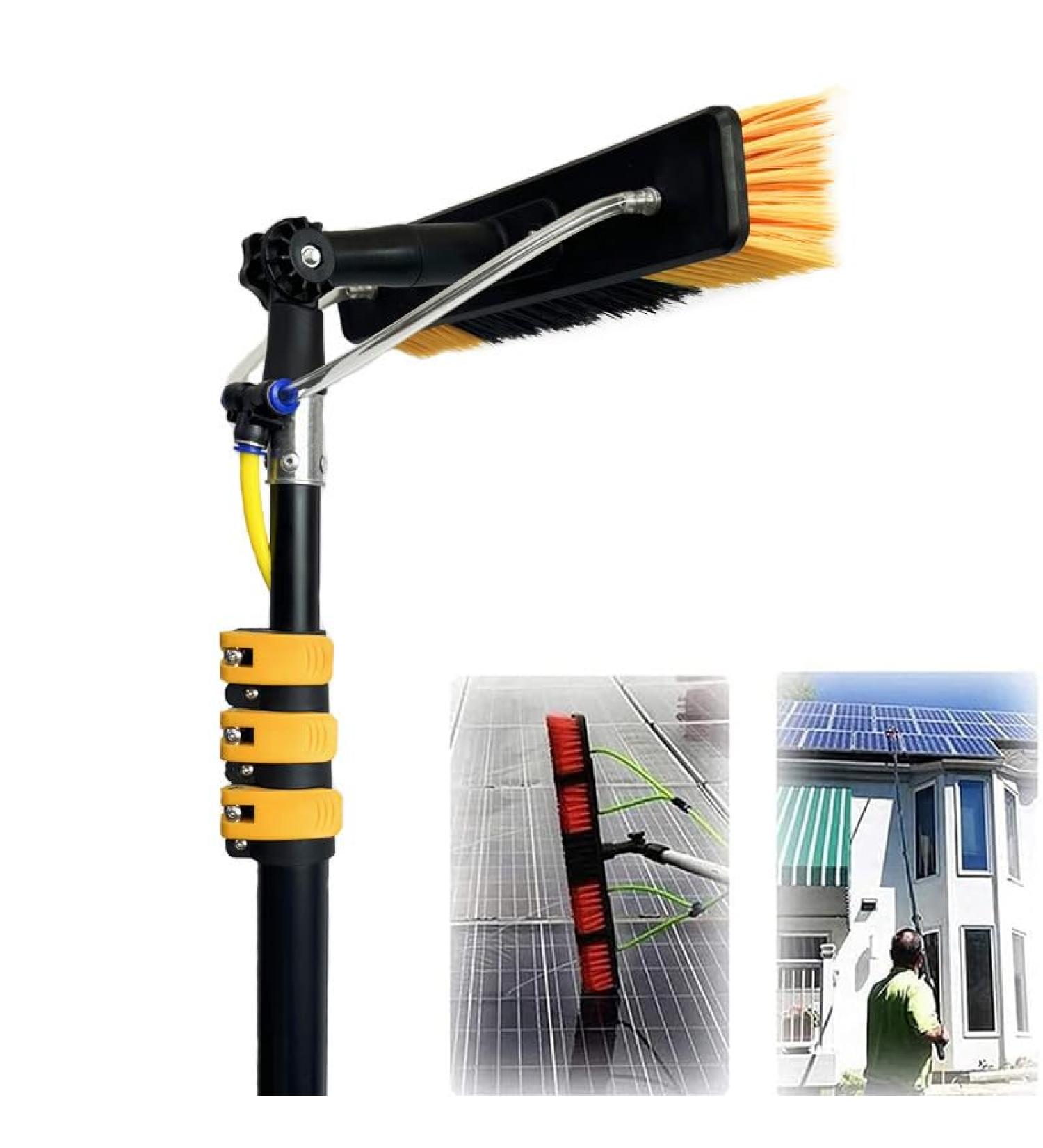 ZAIED Telescopic Window Cleaning Brush Water Fed Pole Window Cleaning and Washing Tool Extendable Cleaner Conservatory Roof Photovoltaic Yellow 9.1m 9.1m Yellow - Buy Online on GoSupps.com