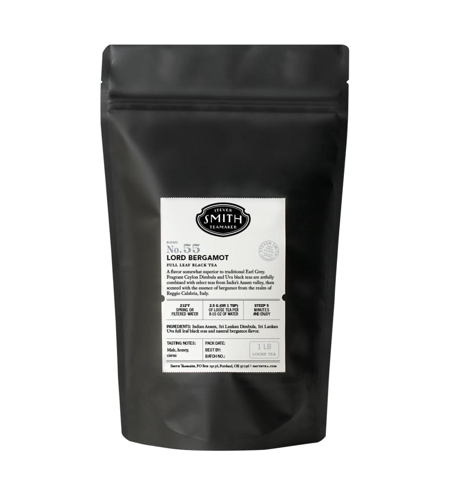 Smith Teamaker Lord Bergamot - Earl Grey Black Tea Blend Loose Leaf 1lb bag - Buy Online on GoSupps.com