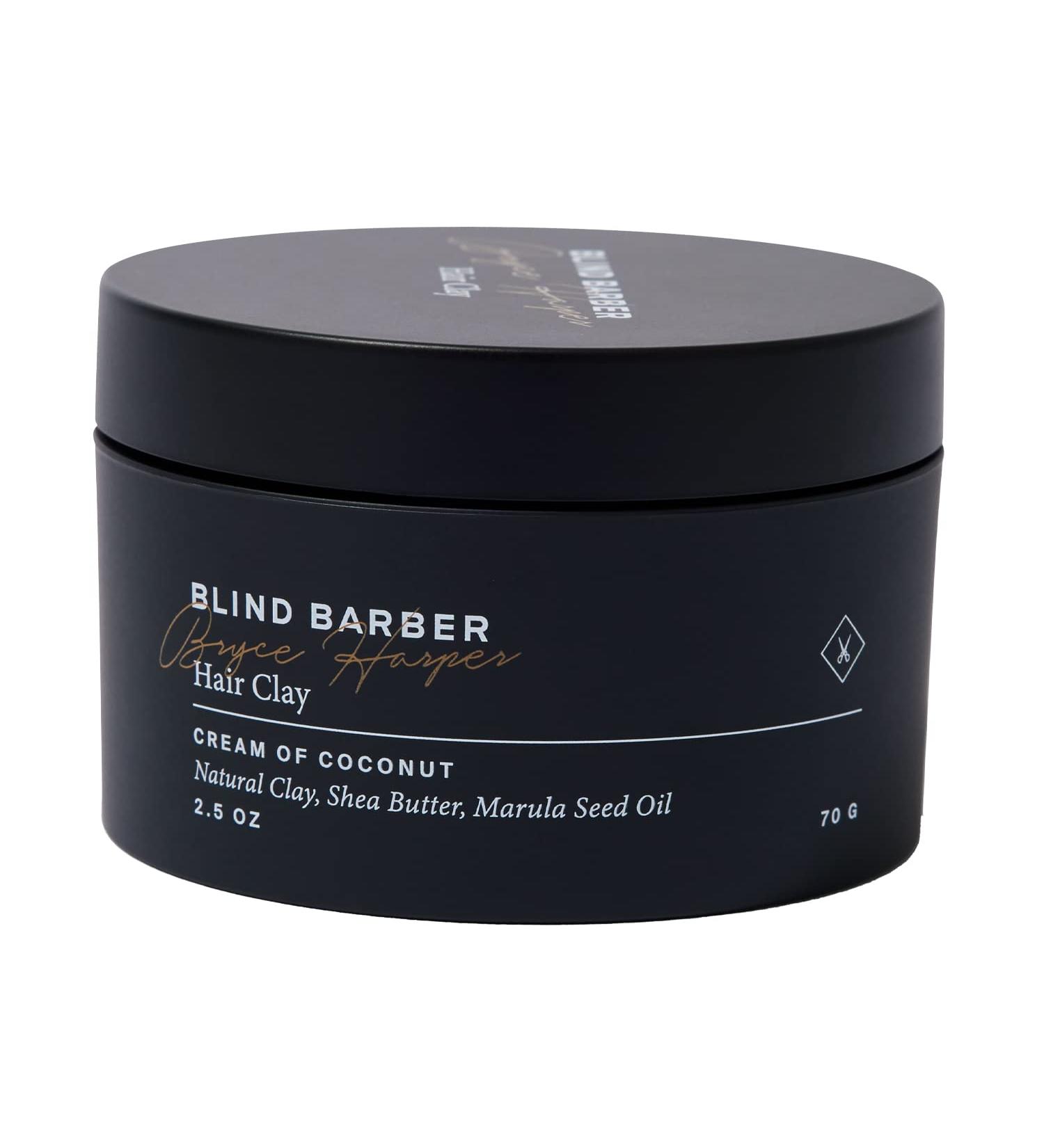 Blind Barber Bryce Harper Hair Clay - Volumizing Styling Paste for Men | Strong Hold Matte Finish | Water Based Hair Product (2.5oz) - Buy Online on GoSupps.com