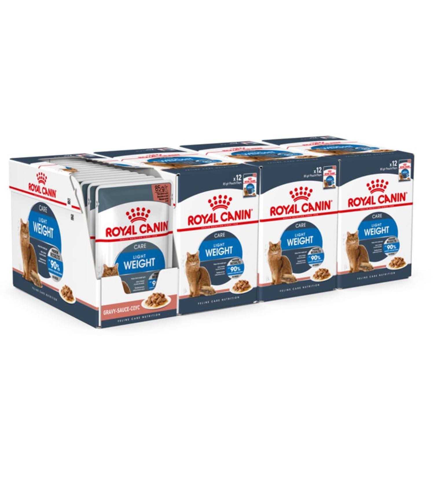 Royal Canin Light Weight Care in Gravy Wet Adult Cat Pouches 85g (Pack of 48) - Buy Online on GoSupps.com