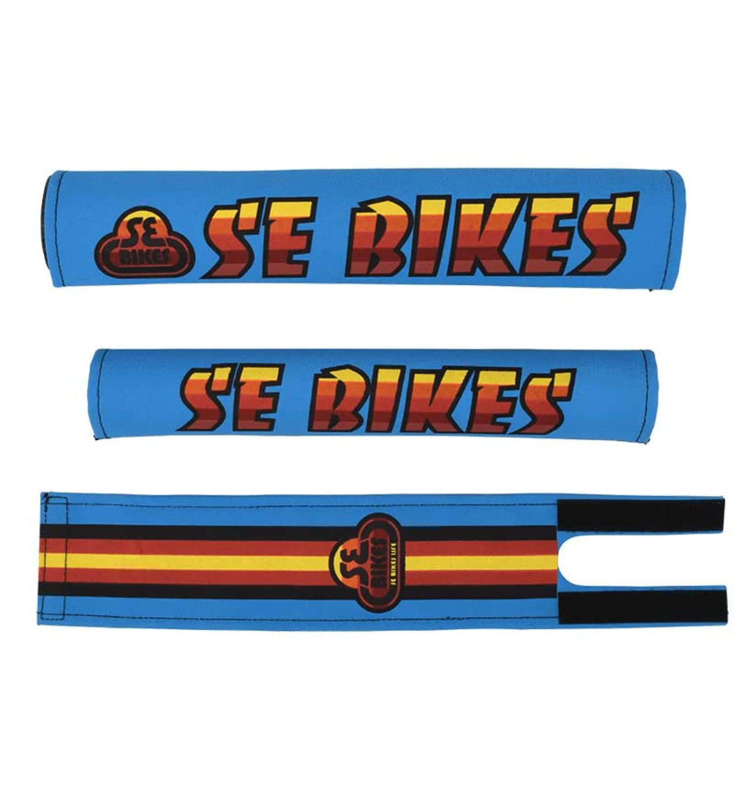 SE Racing BMX 3PC Pad Set Blue/Multi Color