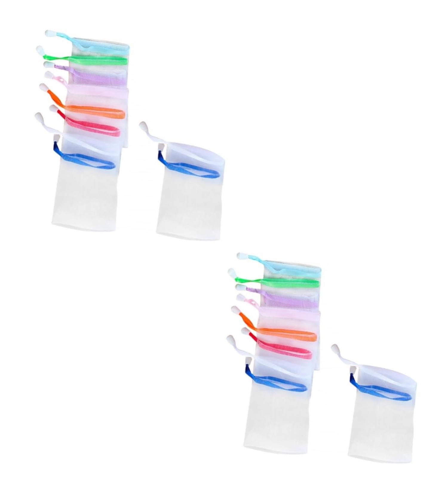 20 Pcs Soap Foaming Net - Body & Facial Scrubber Cleansing Shower Maker - Housoutil (15x9cm) - Perfect for Bath & Skin Care - Buy Online on GoSupps.com