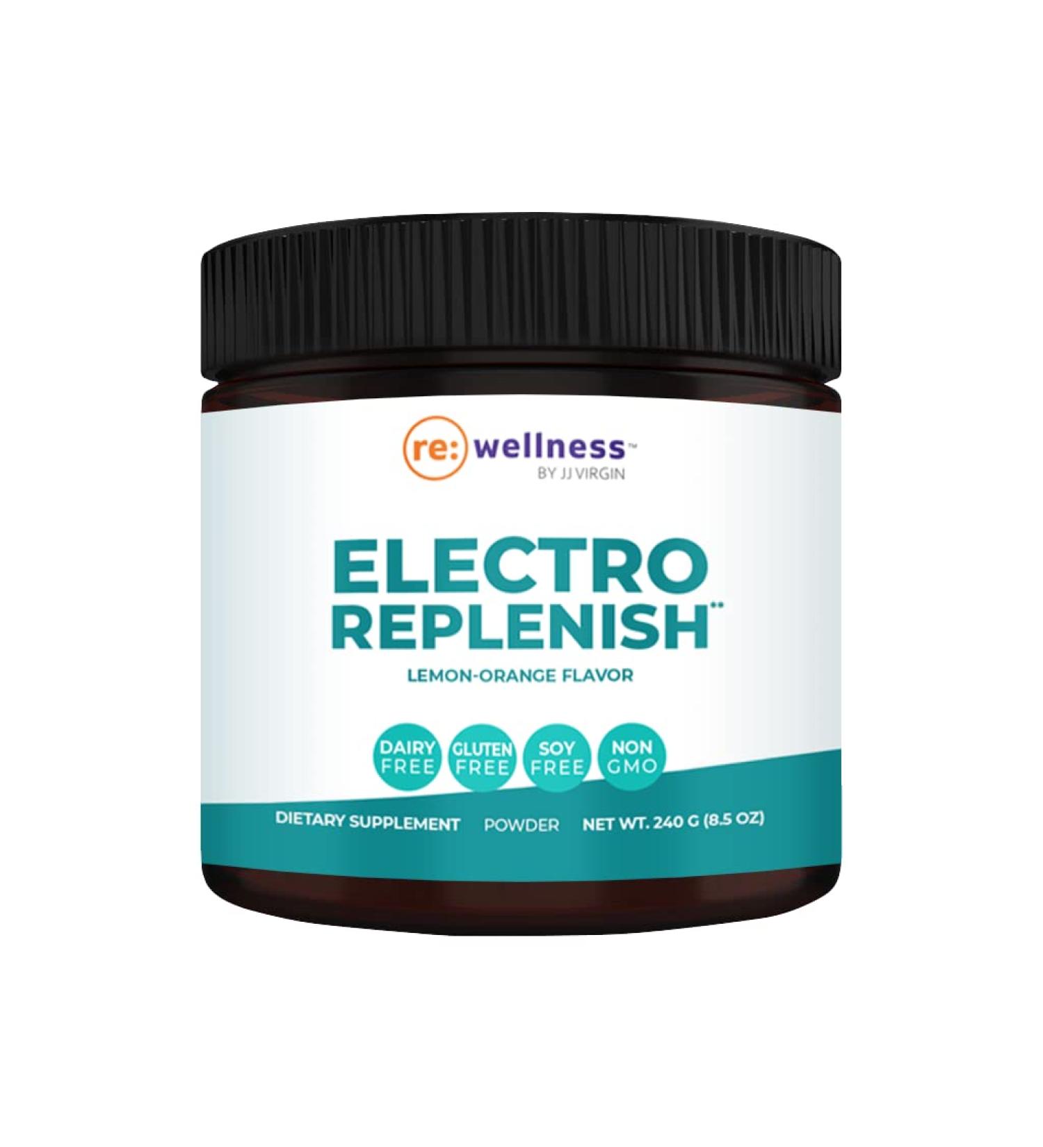 Reignite Wellness Electrolyte Powder by JJ Virgin - Natural Lemon-Orange Hydration & Energy Support | 8.5oz Electrolyte Replacement for Optimal Hydration - Buy Online on GoSupps.com