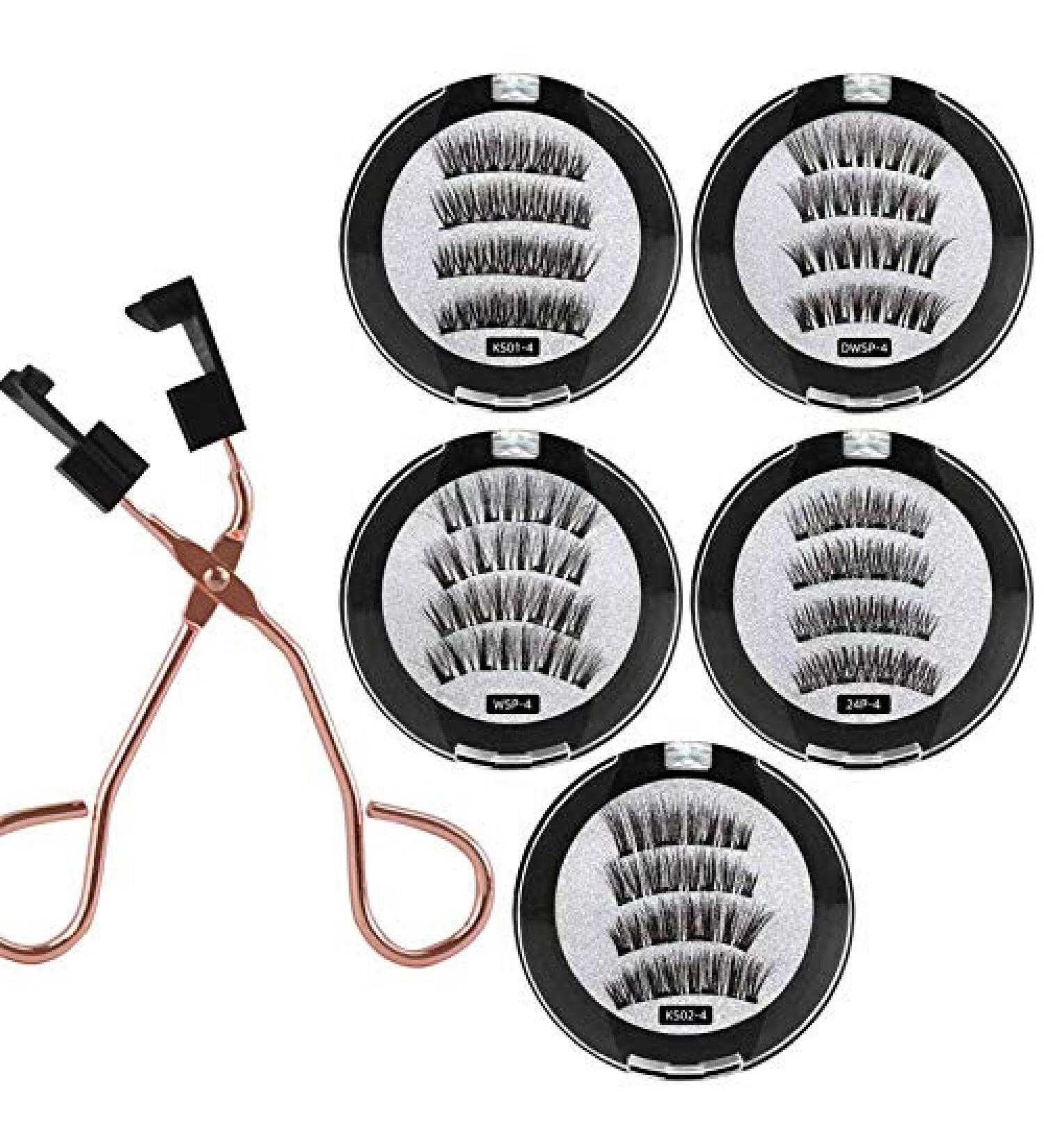 XIUNIA Magnetic Eyelash Set 8D Quantum Magnetic Eyelash Soft Magnetic Technology 2 Pairs Of False Eyelashes with Tweezers Easy to Wear - Buy Online on GoSupps.com
