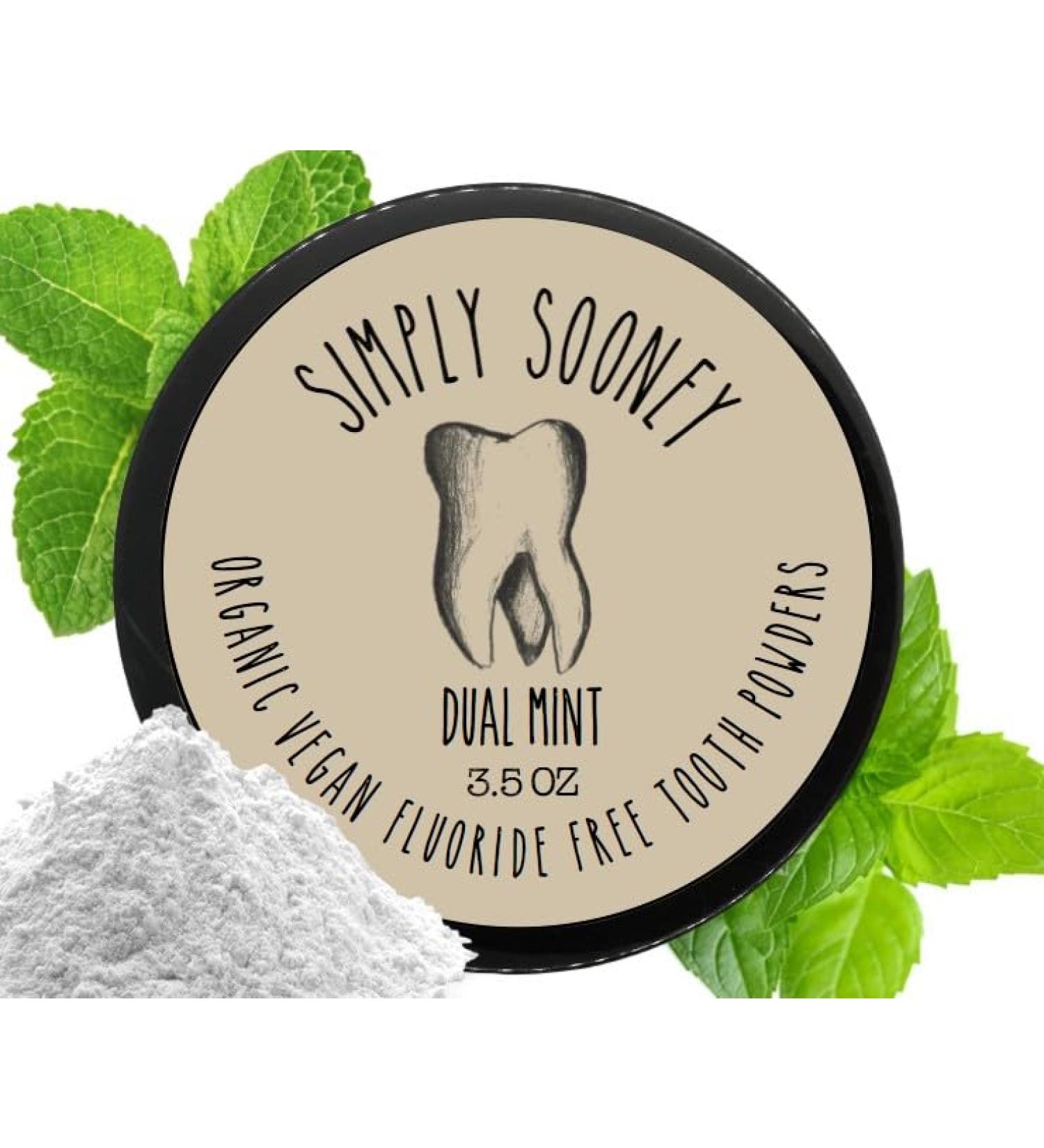 Organic Vegan Fluoride-Free Tooth Powder | 6-Month Supply | Dual Mint Flavor | BPA-Free Jar - Buy Online on GoSupps.com