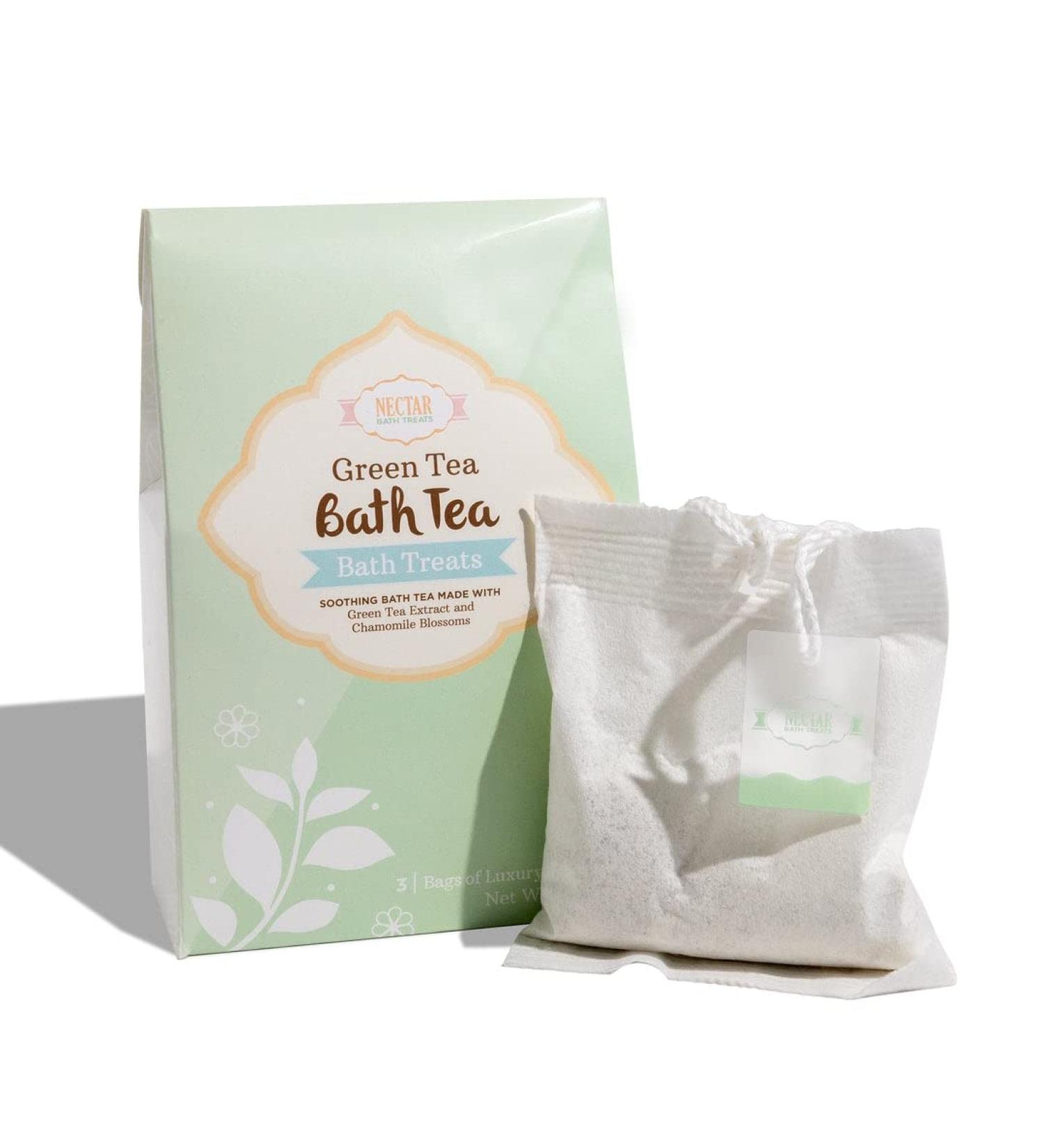 Green Tea & Chamomile Bath Tea Bags - Herbal Bath Soak Gift for Her - Buy Online on GoSupps.com