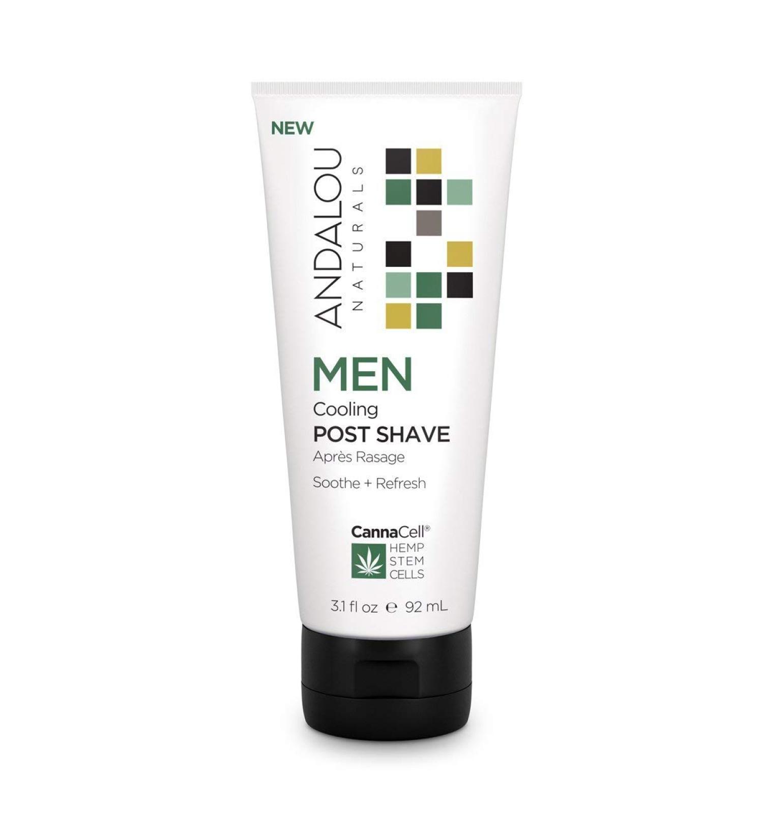 Andalou Naturals CannaCell MEN Cooling Post Shave 3.1 Oz - Soothing Shave Balm for Men - Buy Online on GoSupps.com