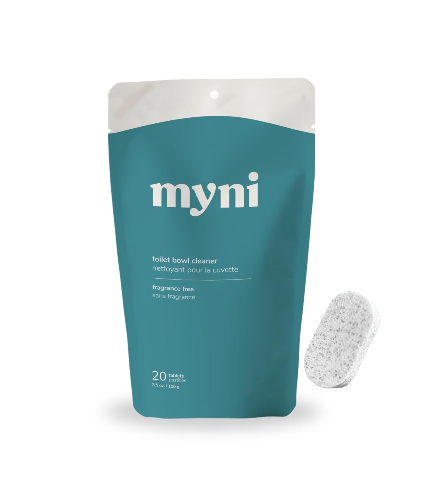 Myni Toilet Bowl Cleaner Refills - Natural & Biodegradable Unscented Tablets - Non-Toxic Eco-Friendly Solution for Sparkling Toilets - Pack of 20 - Buy Online on GoSupps.com
