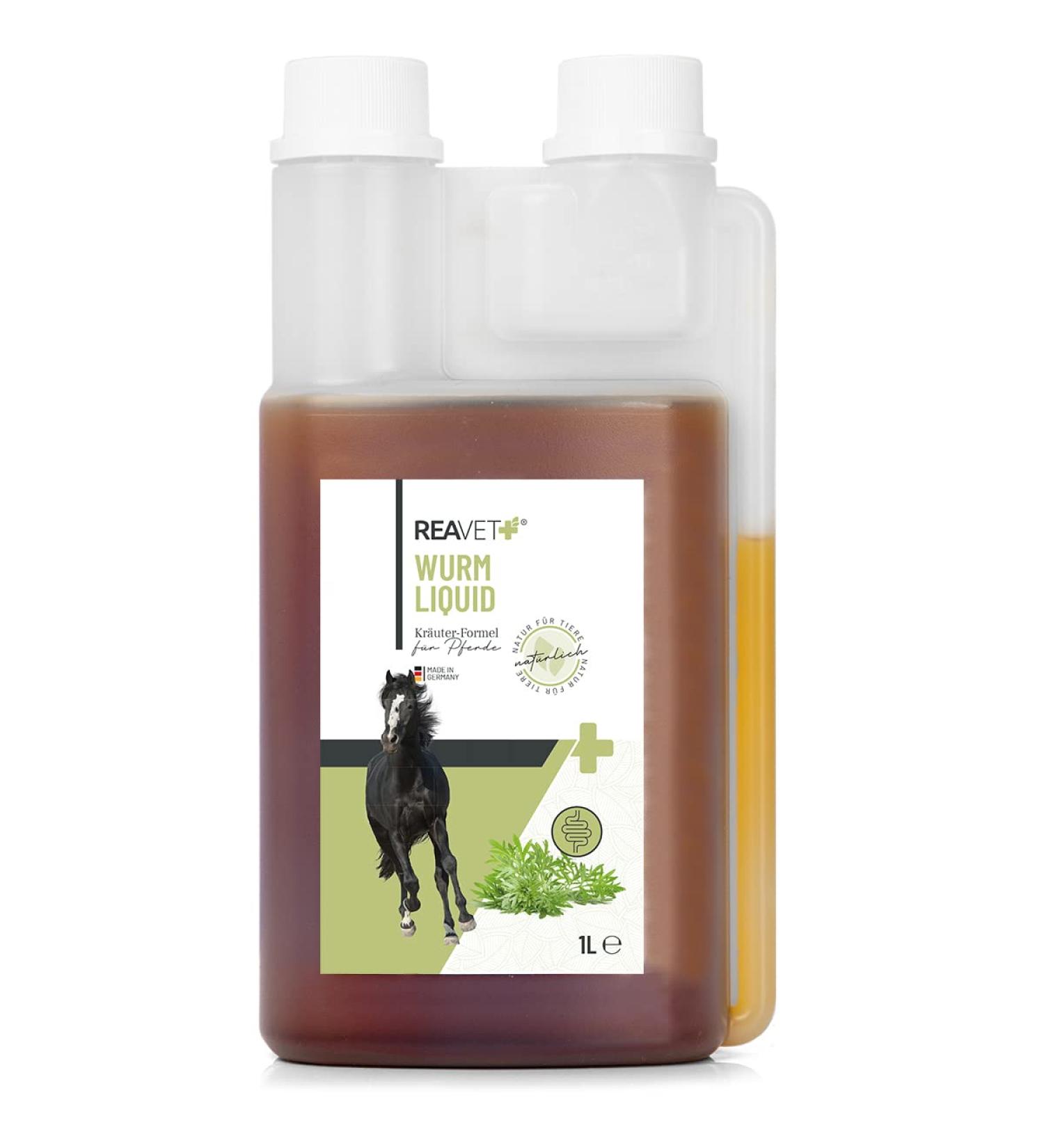 Buy Reavet Wormwood Mix Liquid 1L - Natural Worm Cure Alternative for Horses | Effective Before During & After Infestations - Buy Online on GoSupps.com