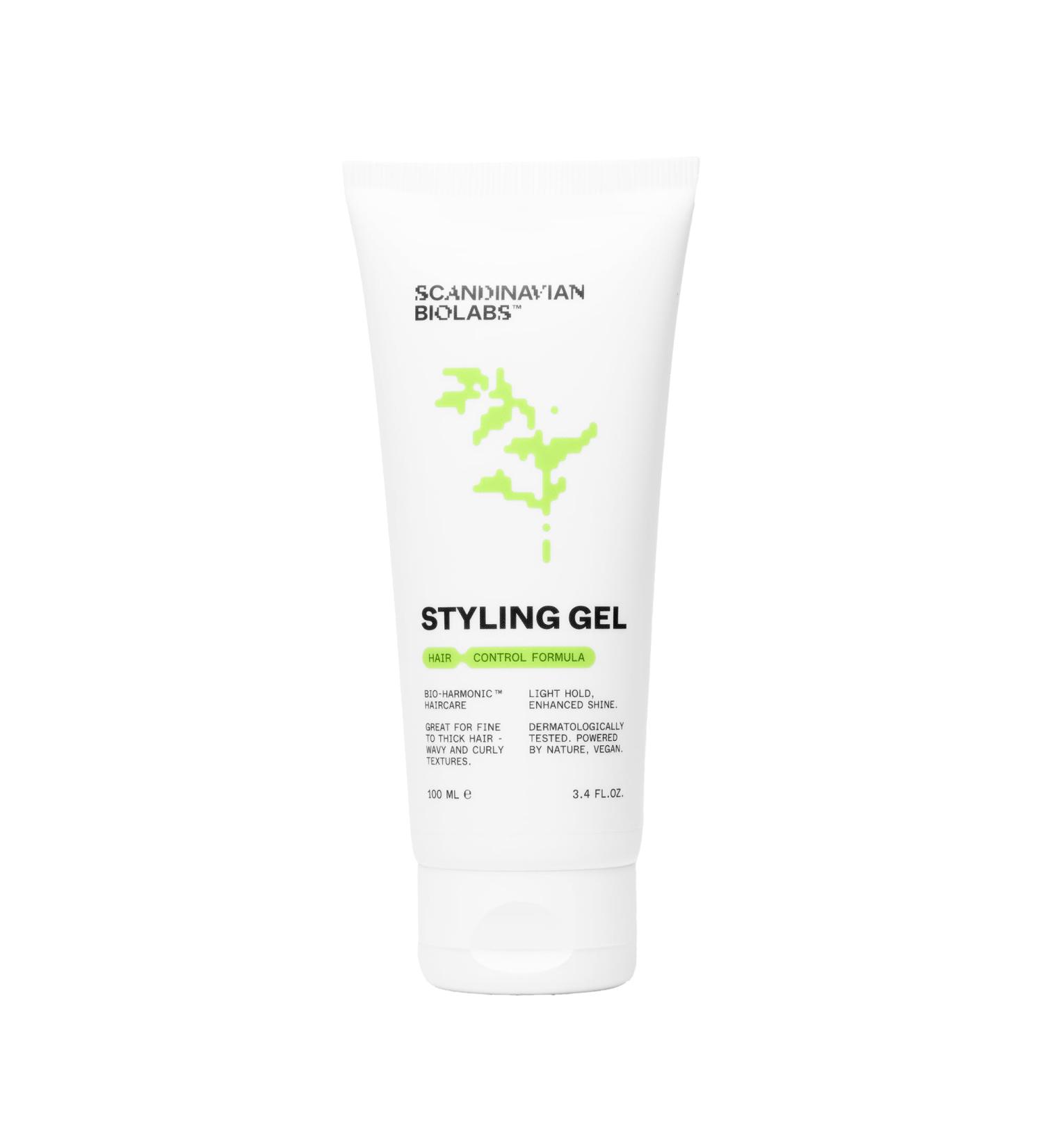Scandinavian Biolabs Natural Styling Gel 100ml - Does not dry out scalp or hair - Develops soft hold and high shine with emphasis on hair health - Buy Online on GoSupps.com