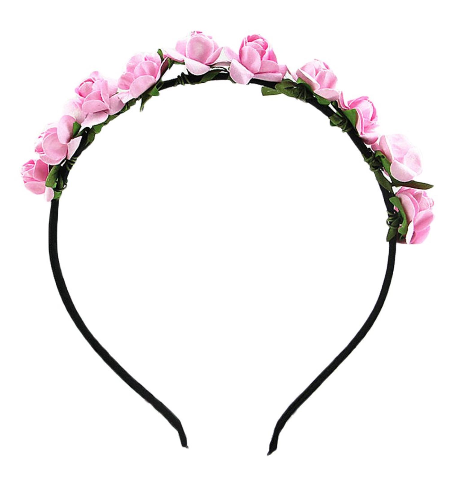 Shop Pink Flower Headband for Weddings & Parties | Boho & Hippie Style Accessories - Buy Online on GoSupps.com
