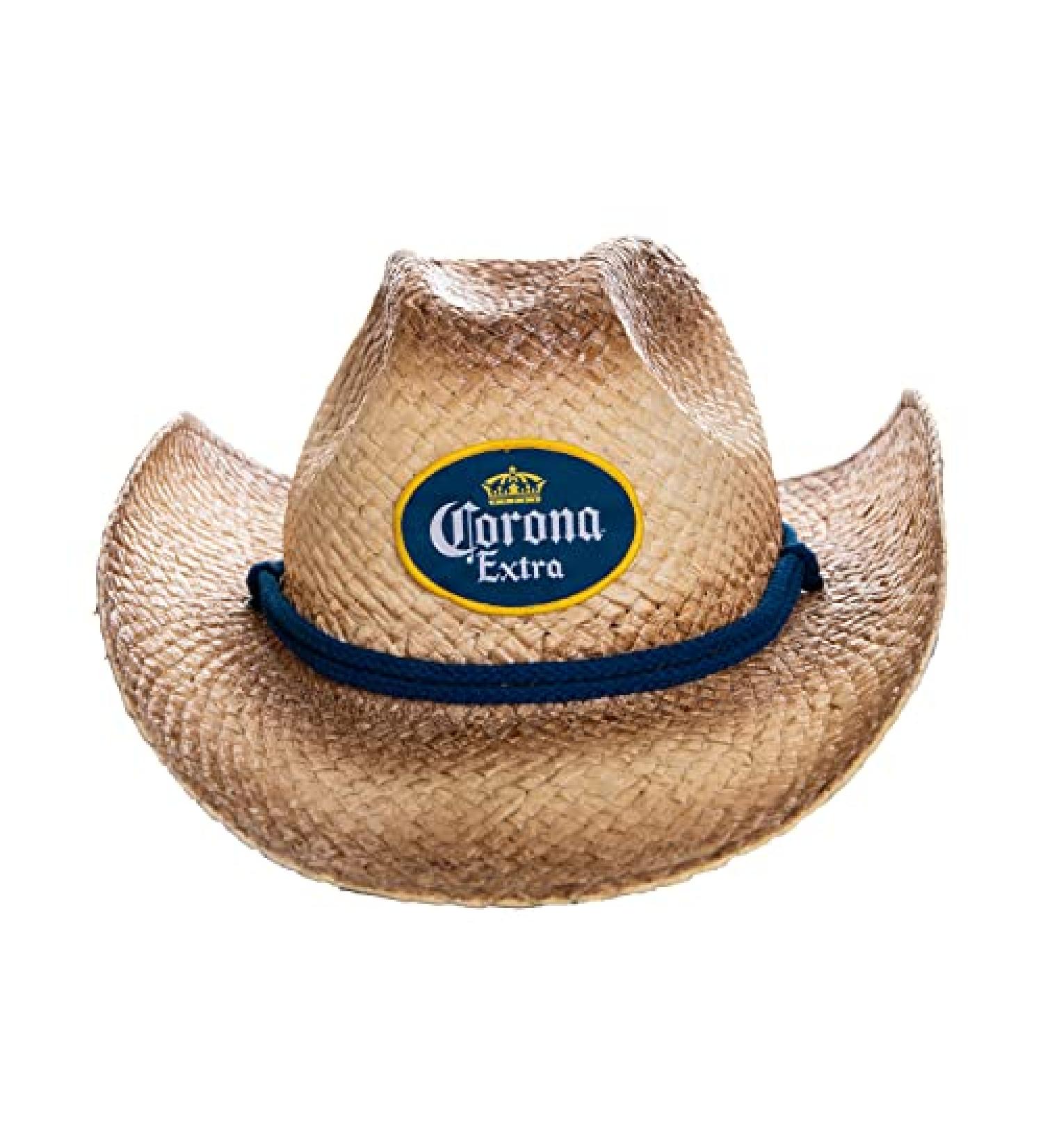 Men's Corona Extra Tan Straw Beach Cowboy Hat with Curved Brim - Shop Now! - Buy Online on GoSupps.com