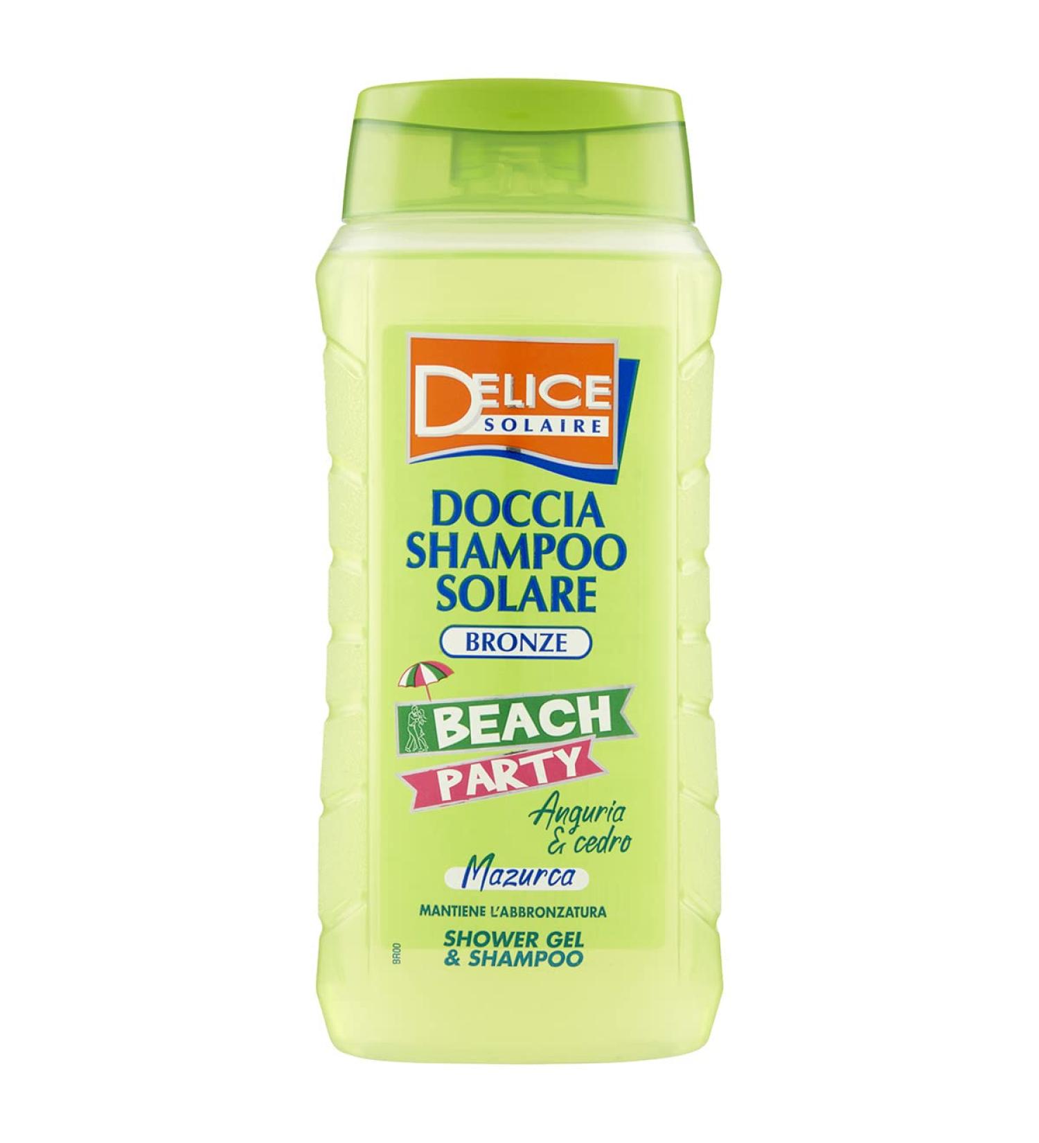 DELICE SOLAIRE Douche Shampoo Solare Bronze Beach Party Mazurca 300 ml Angurie et C dre Bain de douche et Shampoing en un - Buy Online on GoSupps.com