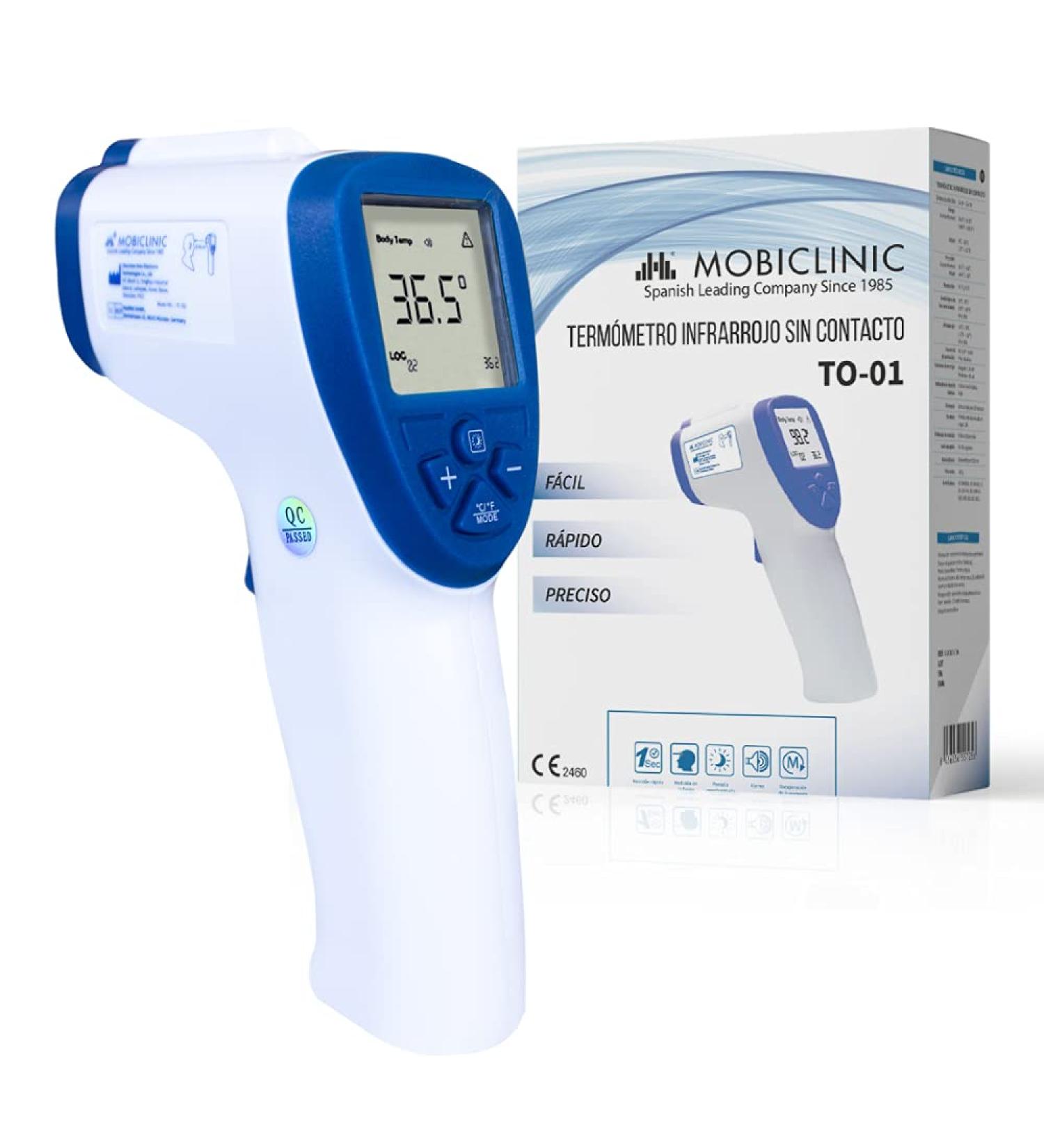 Mobiclinic Forehead Thermometer TO-01 European Brand Infrared Thermometer CE Marking Fever Alarm LCD Display Non-Cont - Buy Online on GoSupps.com