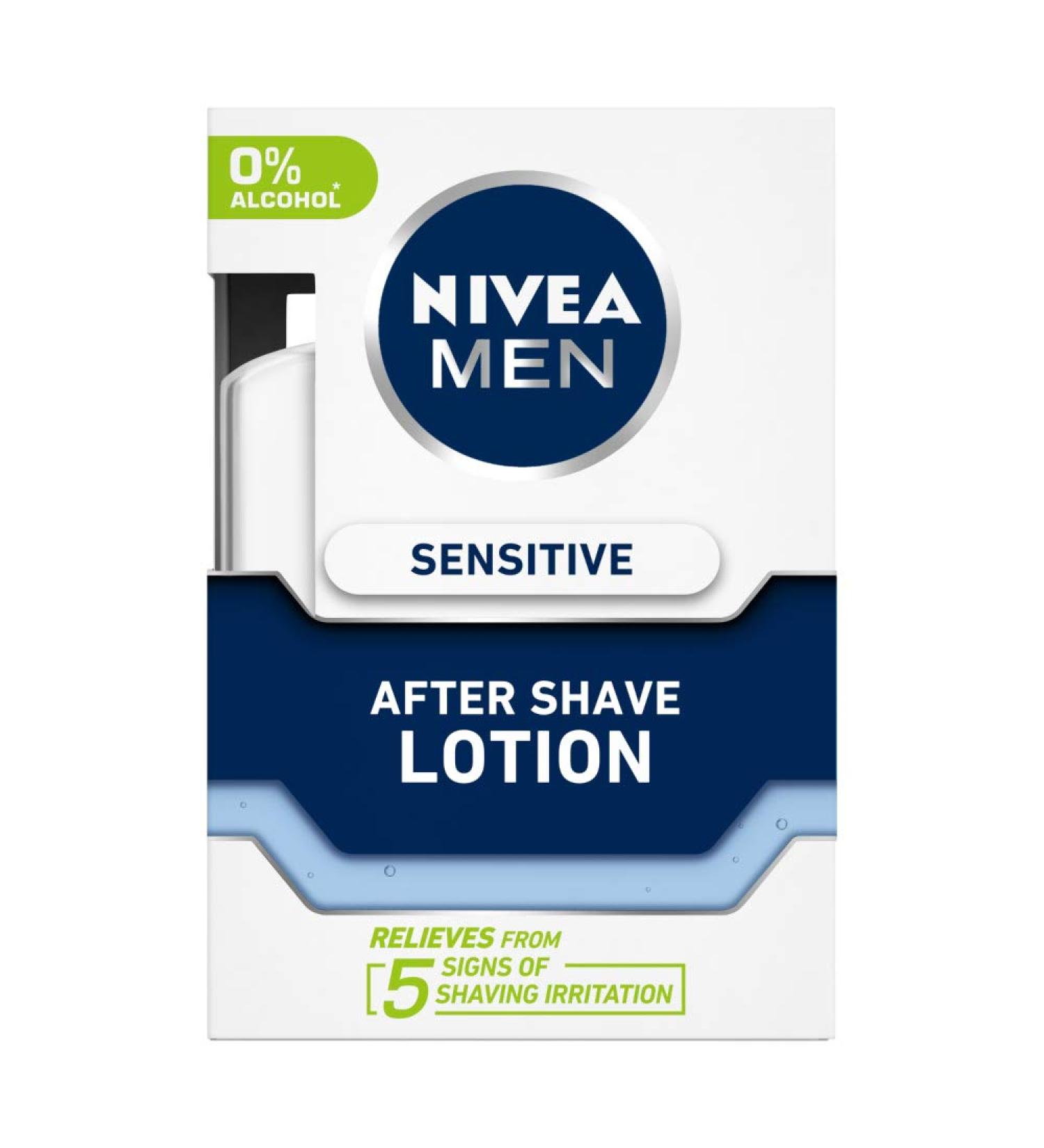 Nivea For Men Sensitive After Shave Lotion - 100 ML | Soothing Relief for Sensitive Skin - Shop Internationally - Buy Online on GoSupps.com
