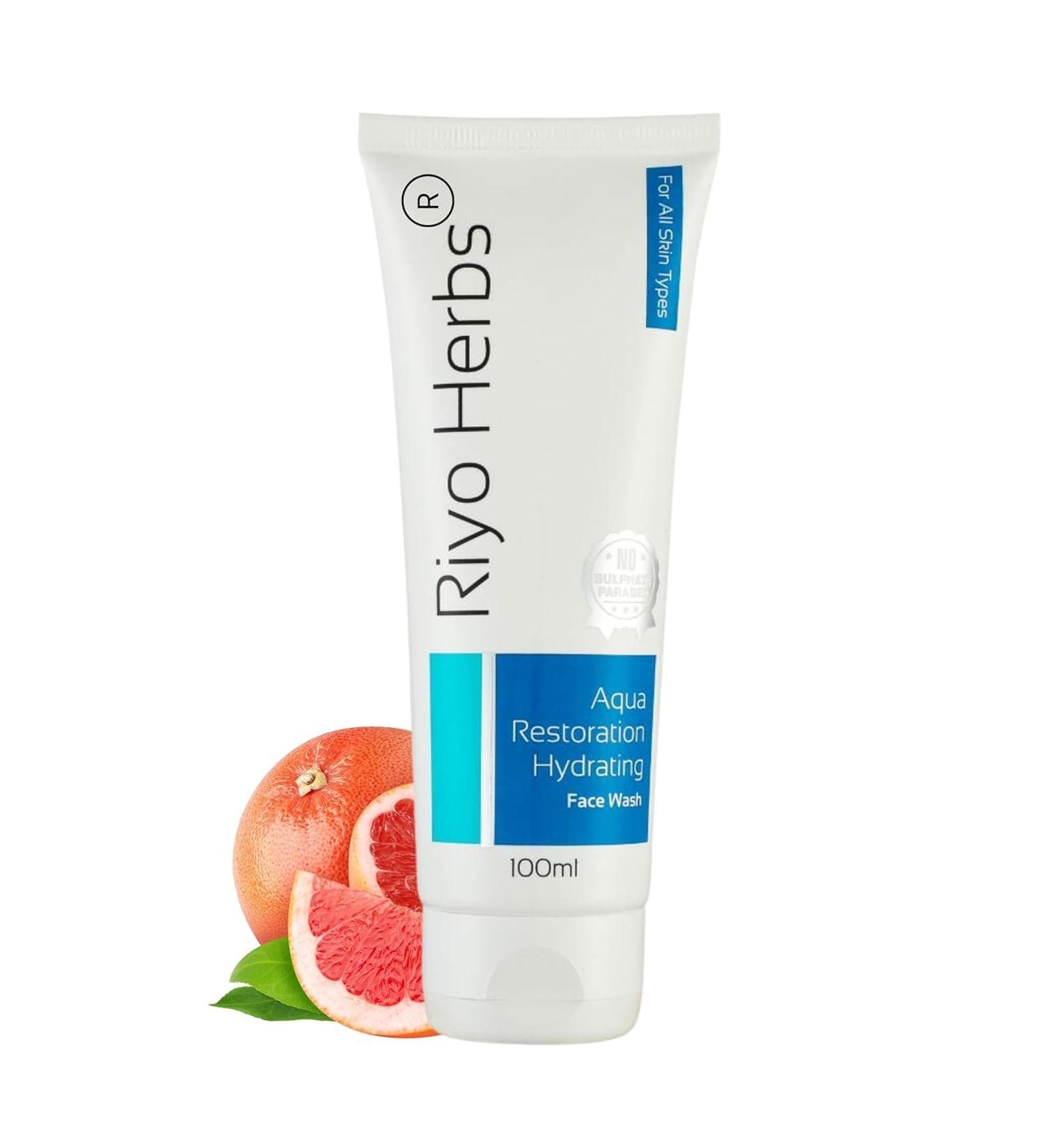 PRZX Aqua Restoration Face Wash | Hydrating Foaming Cleanser with Grapefruit & Moringa Extracts | Sulfate-Free 100ml - Buy Online on GoSupps.com
