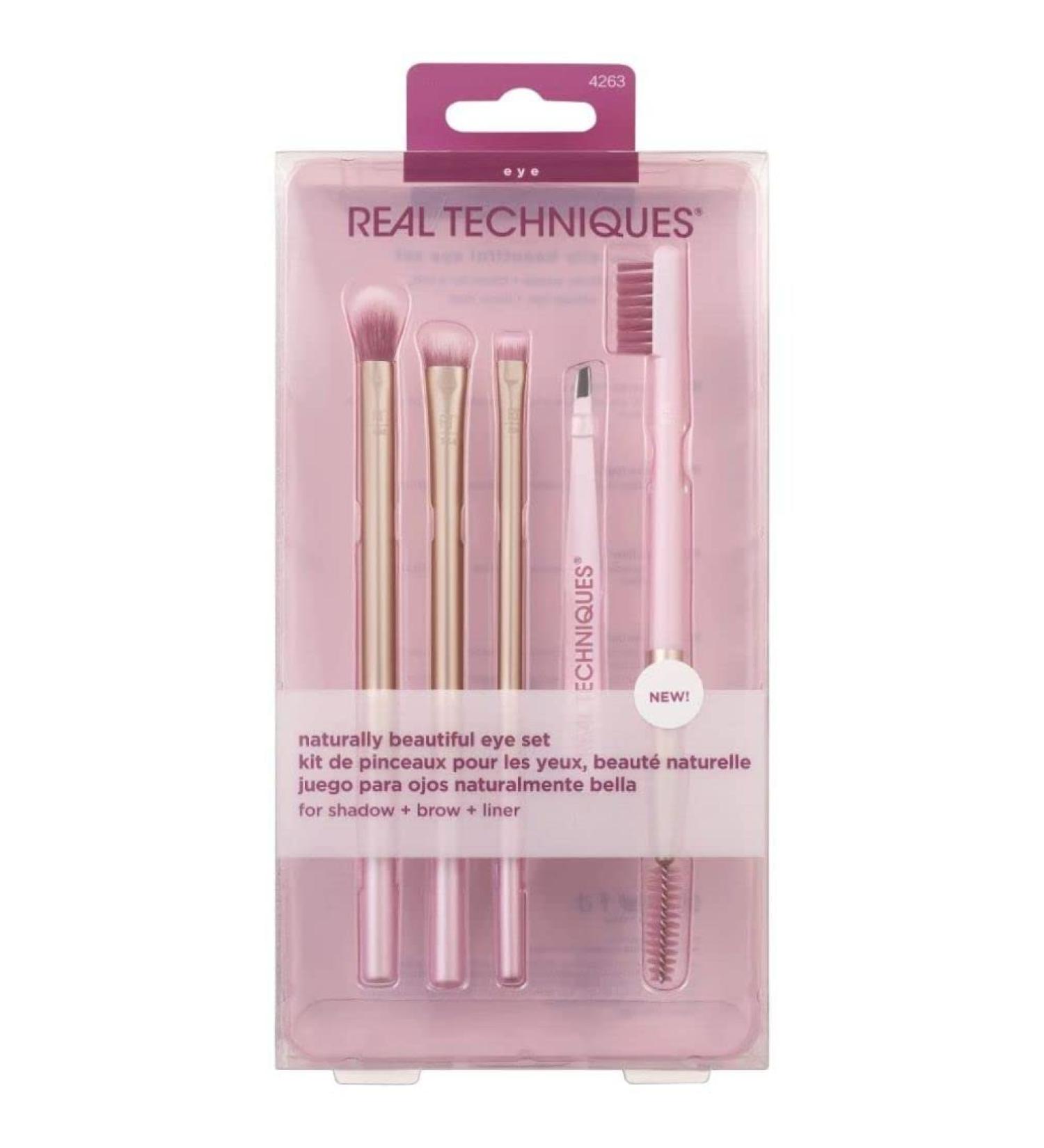 Shop REAL TECHNIQUES Naturally Beautiful Eye Set - Premium Eye Makeup Brush Set for Flawless Looks | International Shipping Available - Buy Online on GoSupps.com