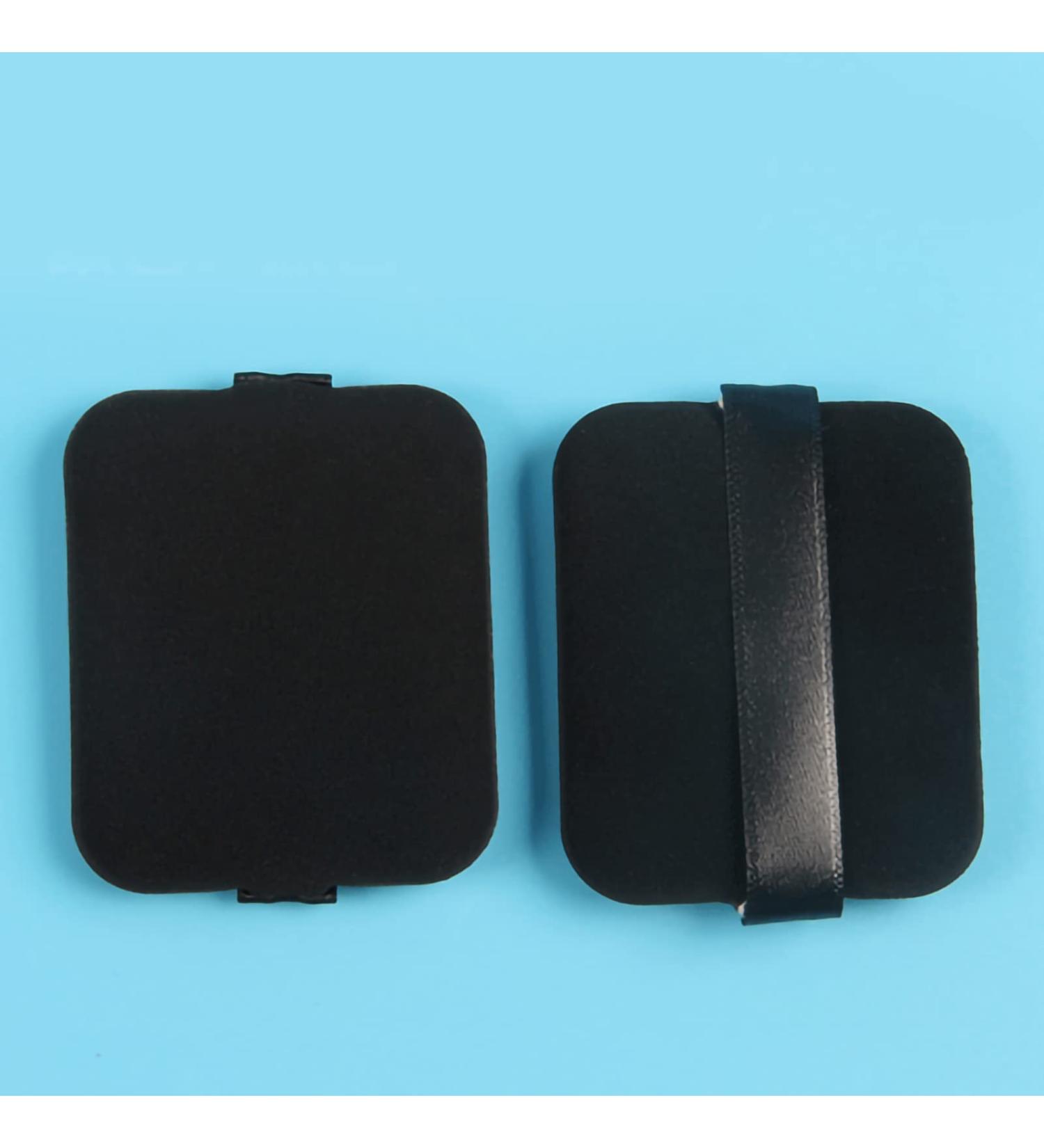 Verdant Touch Cushion Puff Dual Sided Powder Puff Black Rectangle Cosmetic Puff Sponge Wet Dry Makeup Tool