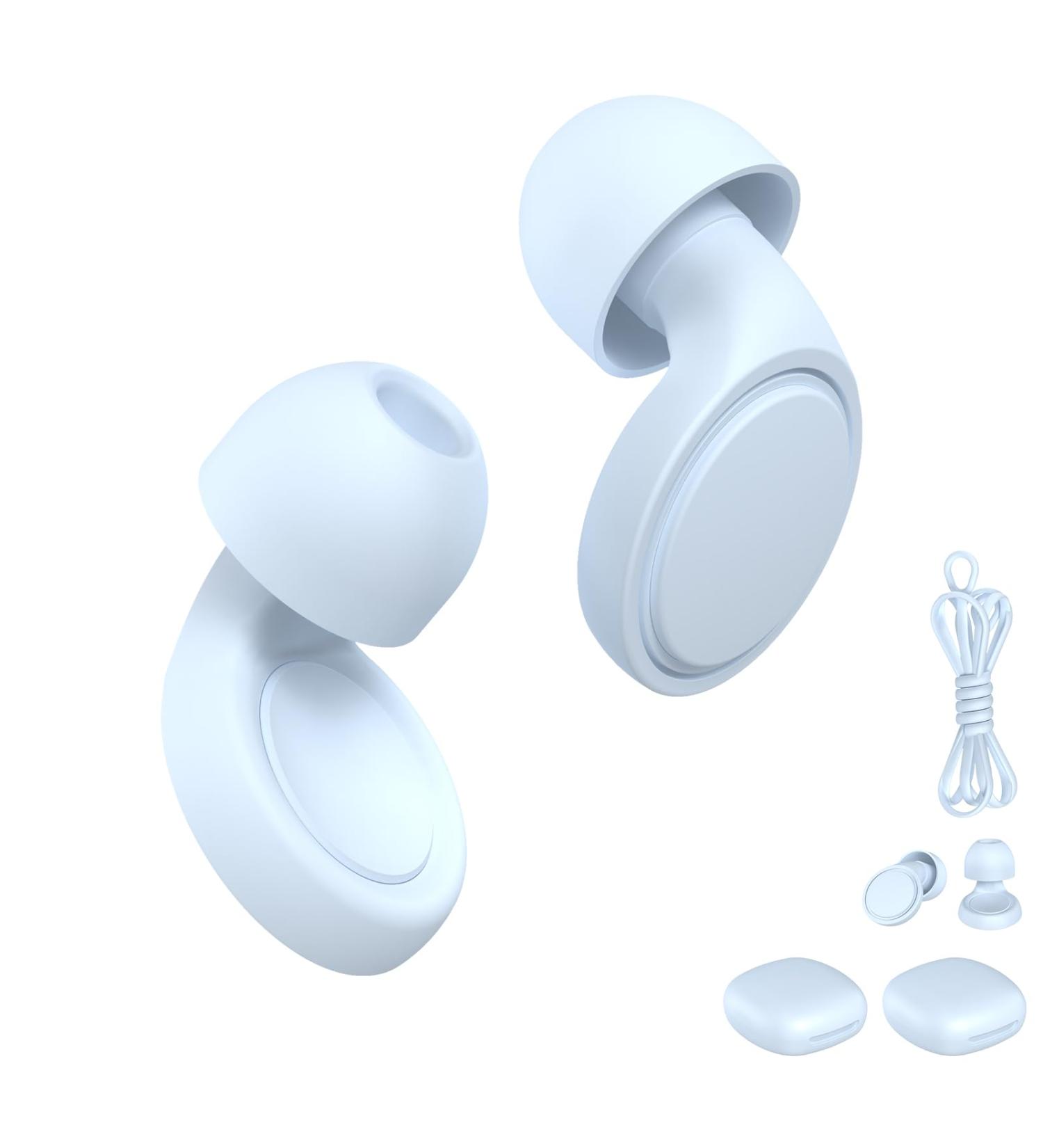 Buy 2 Pairs Soft Silicone Ear Plugs for Sleeping - Noise Reduction 25dB Reusable Hearing Protection with 8 Ear Tips in S/M/L - Perfect for Concerts Travel & Focus - Buy Online on GoSupps.com