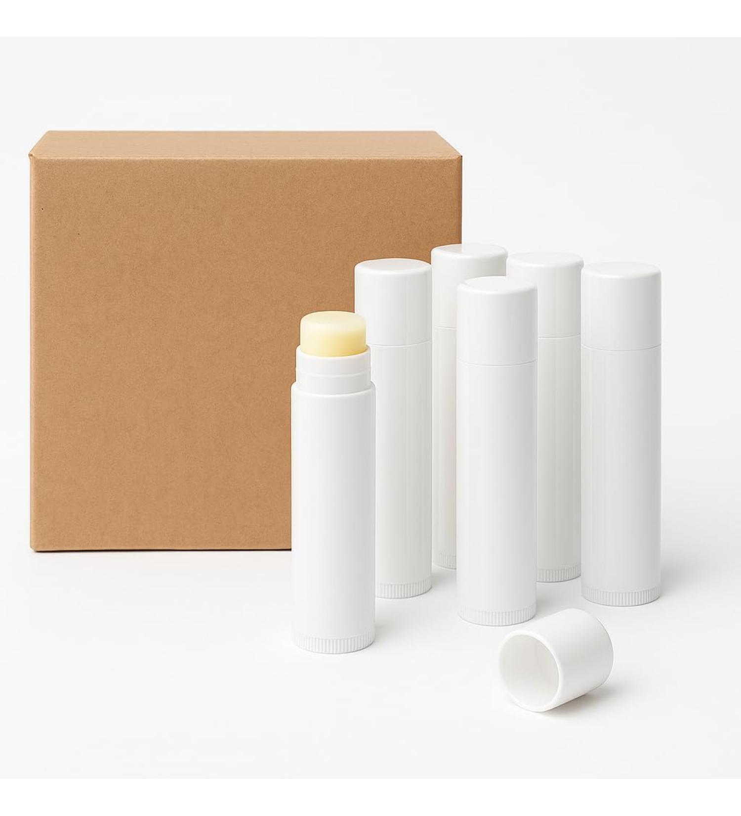 Generic Bulk Lip Balm Natural No Flavor Pack of 50 White - Buy Online on GoSupps.com