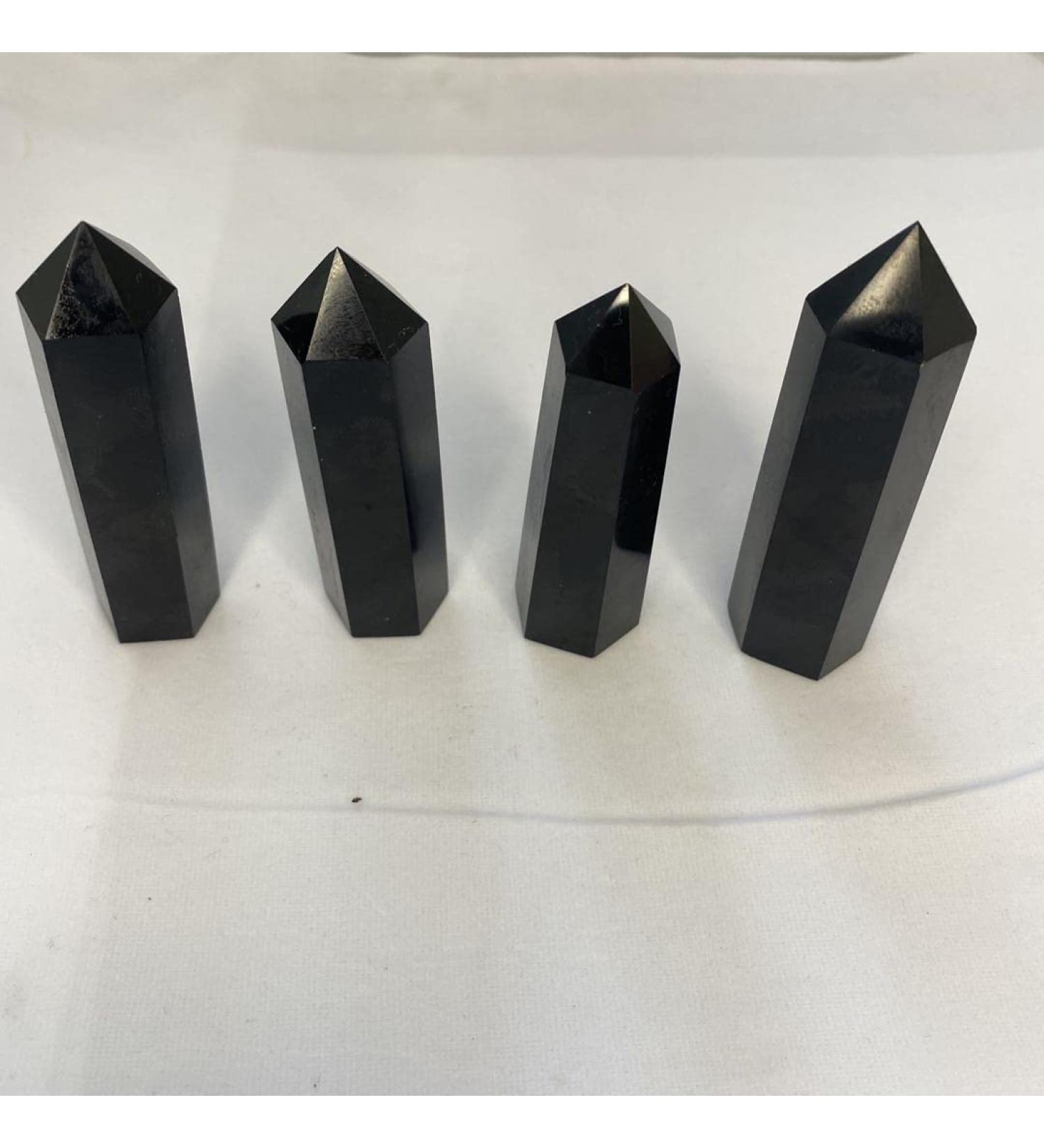 4 pcs Beautiful Natura lobsidian Crystl Pillar Tumble Pocket Crystal Gift Stone|Stones| - Chakra Reiki Balancing - Buy Online on GoSupps.com