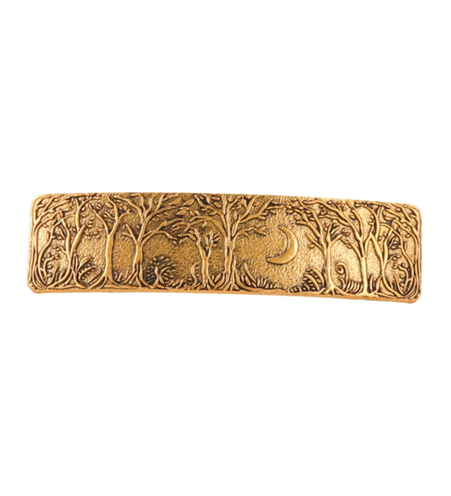 Metal Hairclip Metal Barrette French Hair Clip Retro Forest Moon Hairpin French Hairpin Women's Girls Fashion Hair Accessories Golden - Buy Online on GoSupps.com
