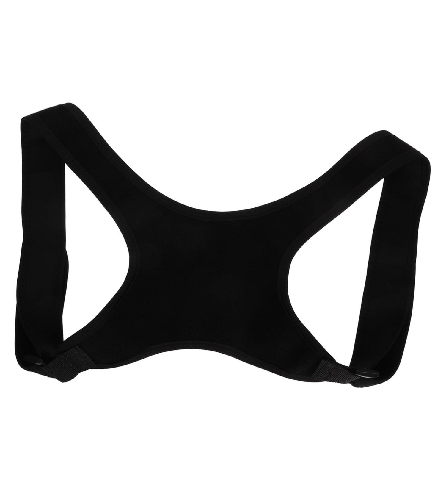 SOLUSTRE Belt Shoulder Rest Brace Holder Posture Straps for Men Support Belt Polyester Black - Buy Online on GoSupps.com