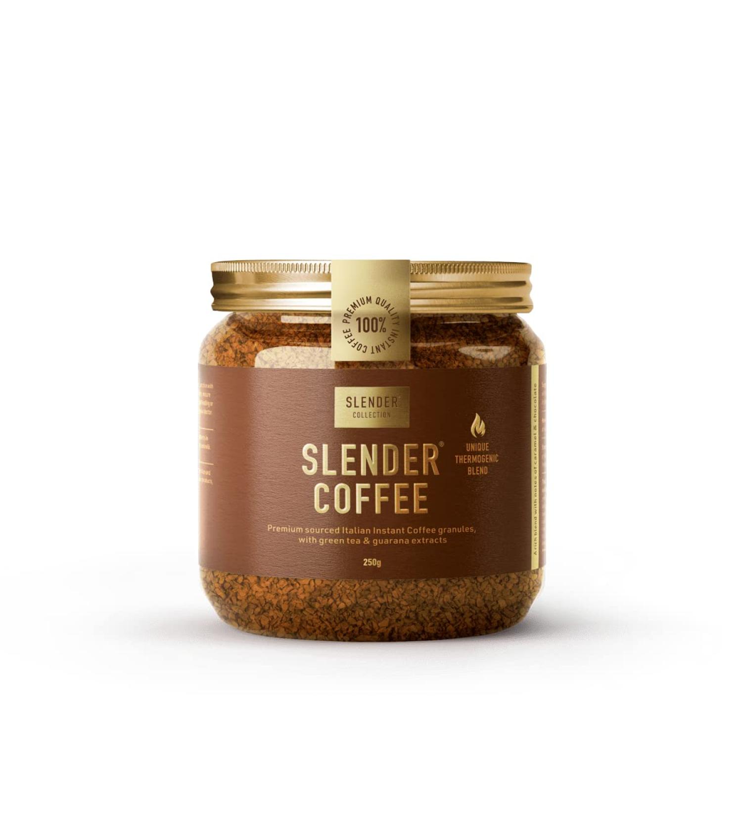 Protein World Instant Italian Slender Coffee Granules With Green Tea Extract And Guarana Extracts 50 Serving 250g