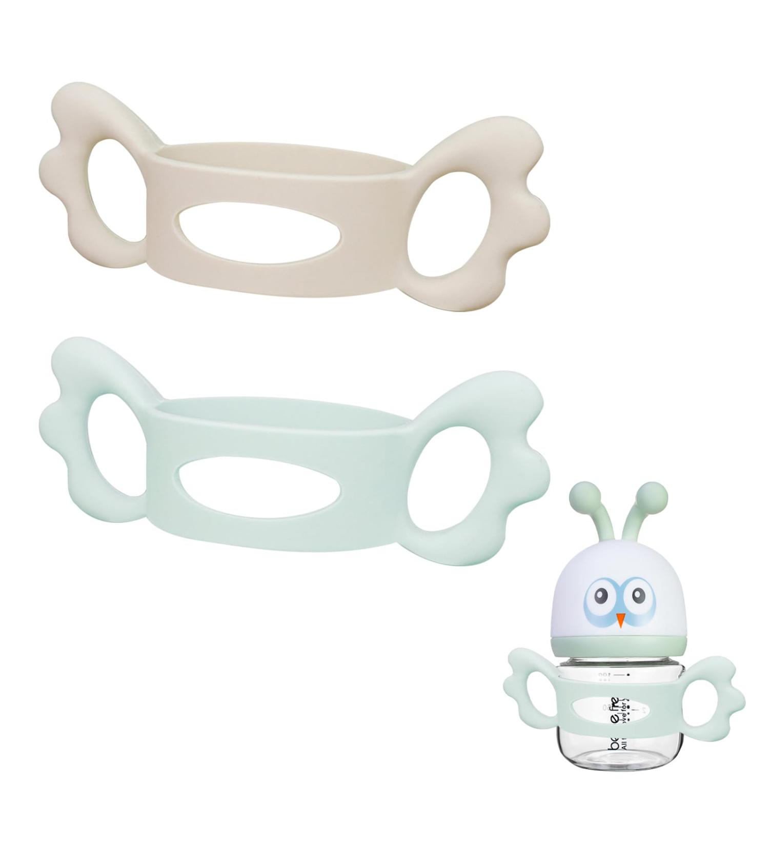 Shop Silicone Baby Bottle Handles | 2 Pack Wide Neck Grip Design for Small Hands - International Shipping - Buy Online on GoSupps.com