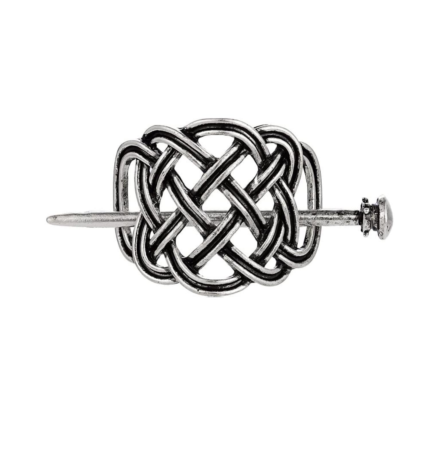 Vintage Viking Celtic Knotwork Hairpin Hair Clip Barrette Hair Stick For Elegant Women Girls Hair Styling (H) - Buy Online on GoSupps.com